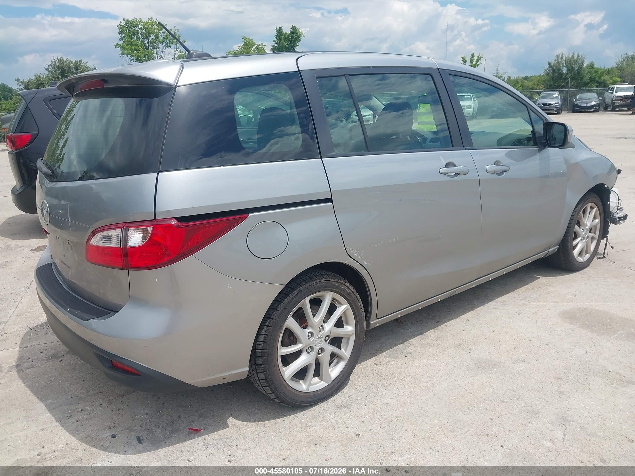 2012 Mazda Mazda5 Grand Touring Gray vin: JM1CW2DL8C0140376