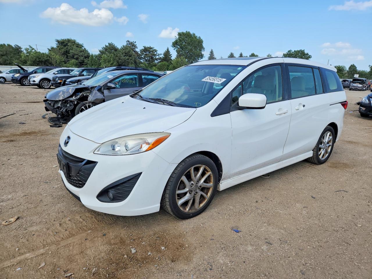2012 Mazda 5 White vin: JM1CW2DL8C0142046