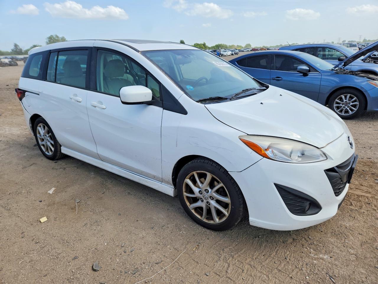 2012 Mazda 5 White vin: JM1CW2DL8C0142046