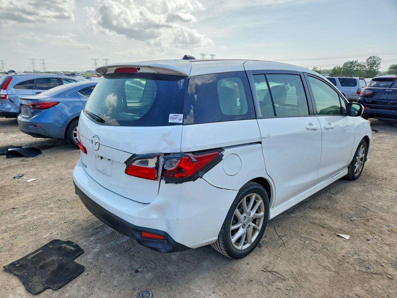 2012 Mazda 5 White vin: JM1CW2DL8C0142046