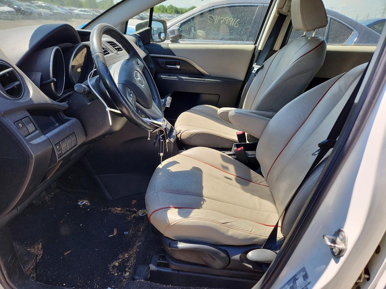 2012 Mazda 5 White vin: JM1CW2DL8C0142046