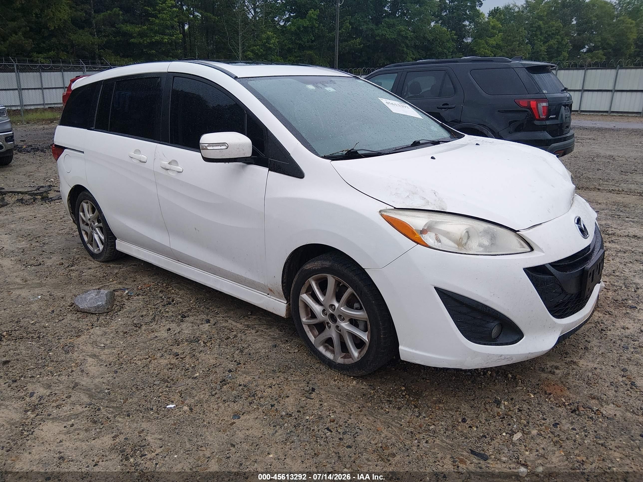 2013 Mazda Mazda5 Grand Touring White vin: JM1CW2DL8D0155056