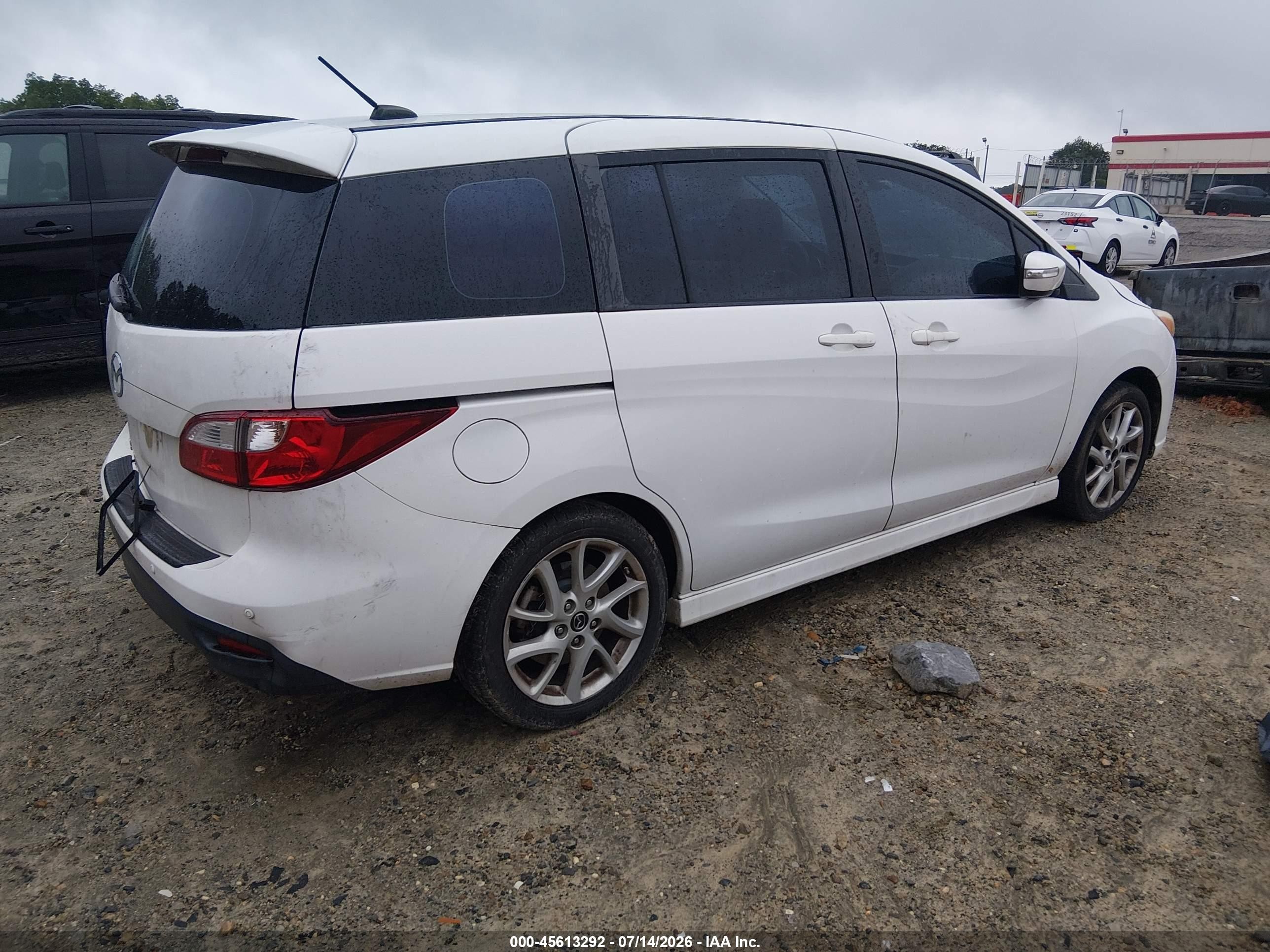 2013 Mazda Mazda5 Grand Touring White vin: JM1CW2DL8D0155056