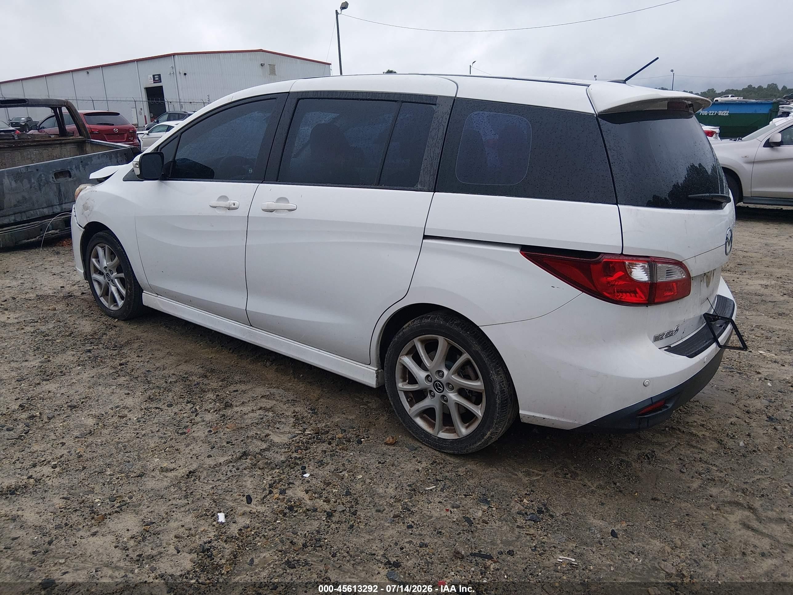 2013 Mazda Mazda5 Grand Touring White vin: JM1CW2DL8D0155056