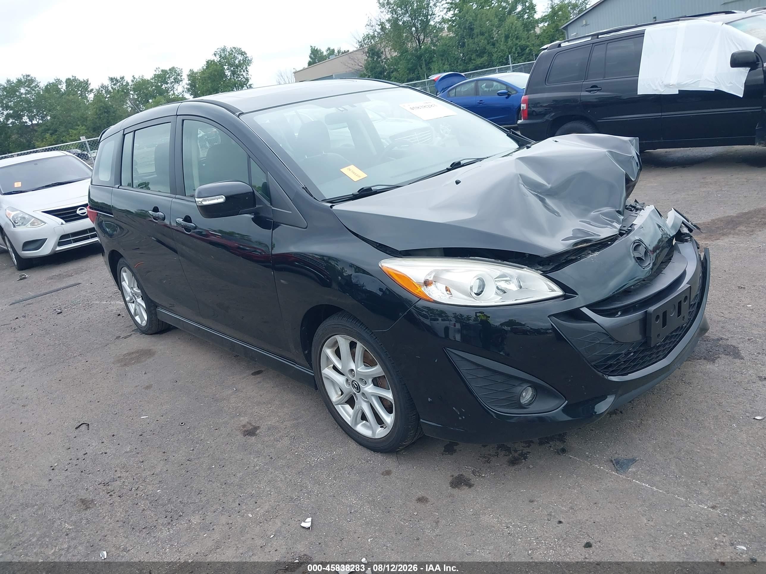 2015 Mazda Mazda5 Grand Touring Black vin: JM1CW2DL8F0181787