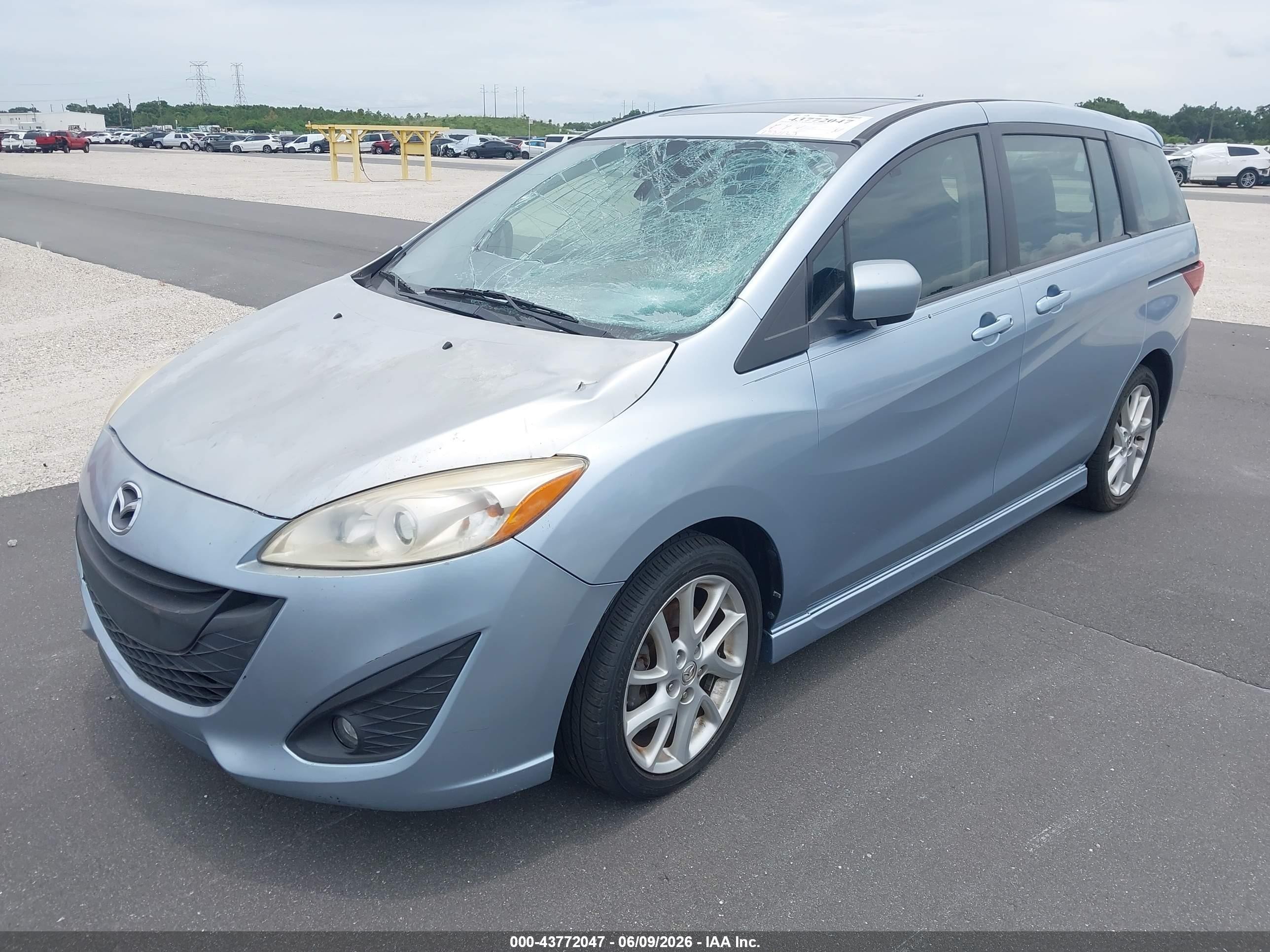 2012 Mazda Mazda5 Grand Touring Серебряный vin: JM1CW2DLXC0111865