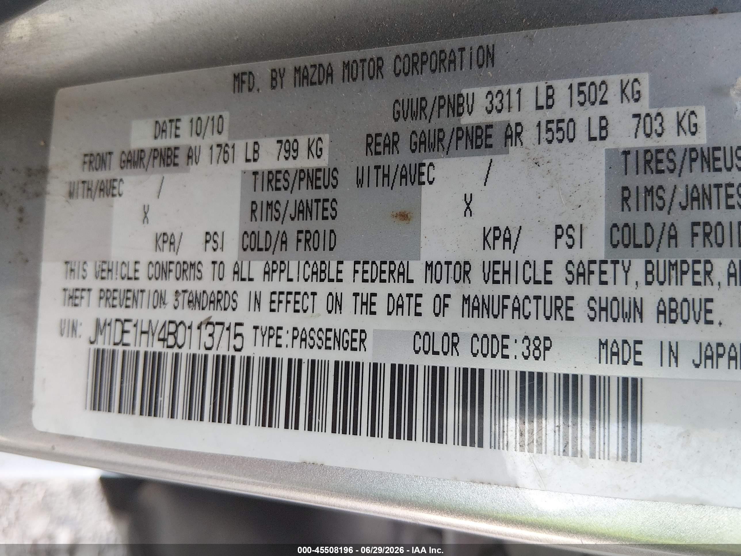 2011 Mazda Mazda2 Touring Silver vin: JM1DE1HY4B0113715
