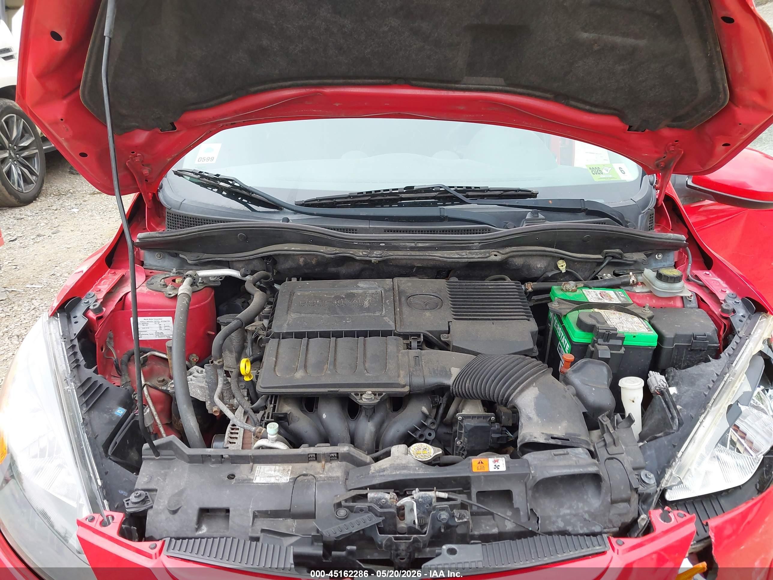 2011 Mazda Mazda2 Touring Красный vin: JM1DE1HZ0B0118774