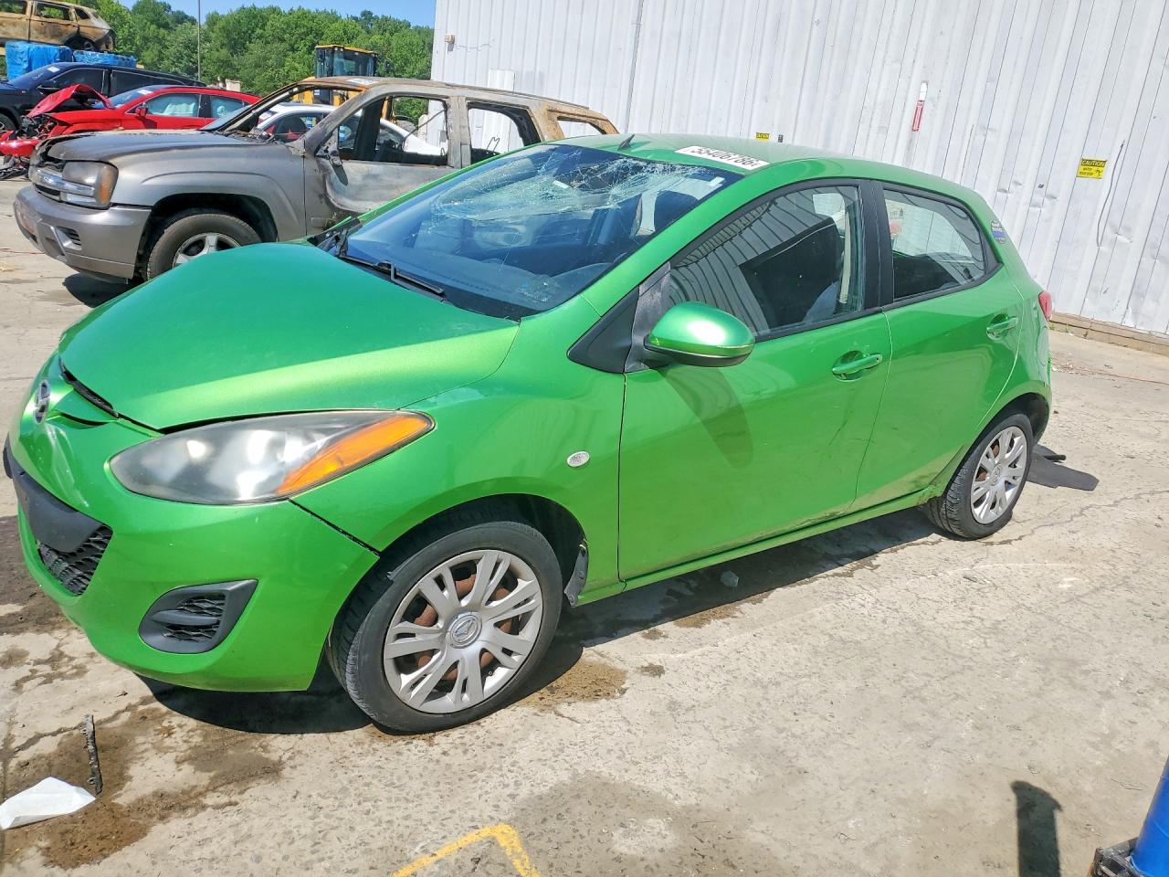 2011 Mazda Mazda2 Green vin: JM1DE1HZ3B0105145