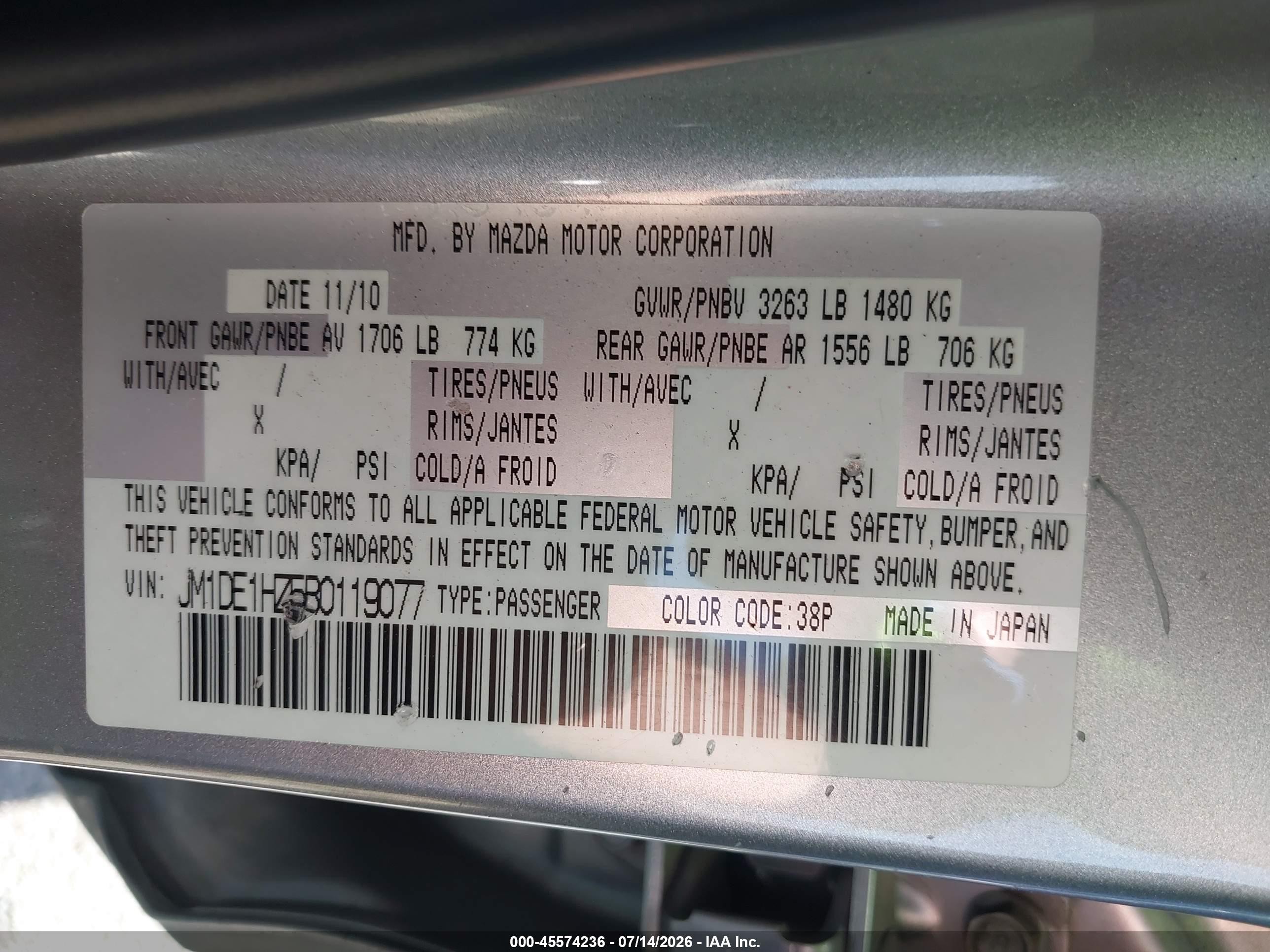 2011 Mazda Mazda2 Touring Silver vin: JM1DE1HZ5B0119077