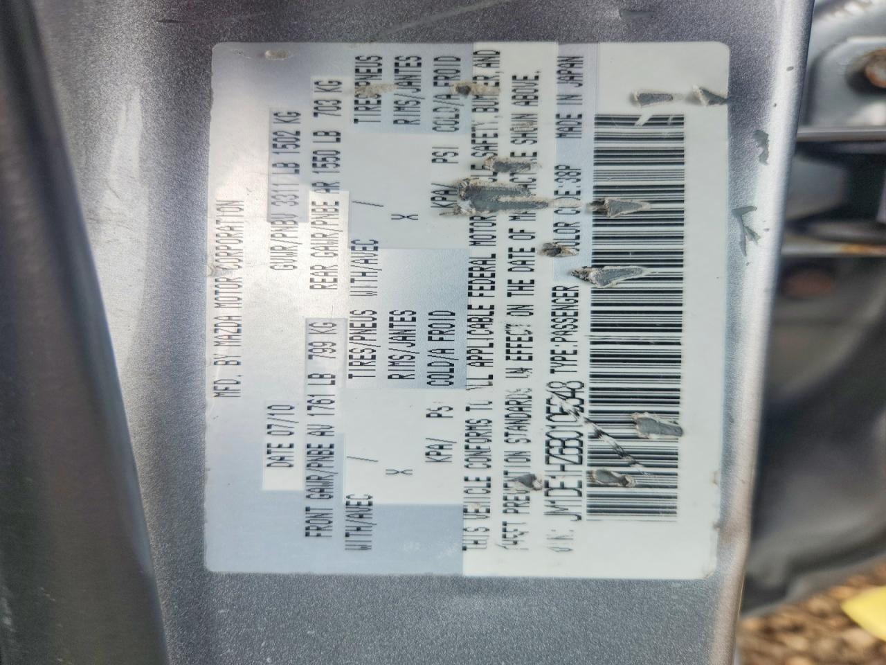 2011 Mazda Mazda2 Silver vin: JM1DE1HZ6B0105348