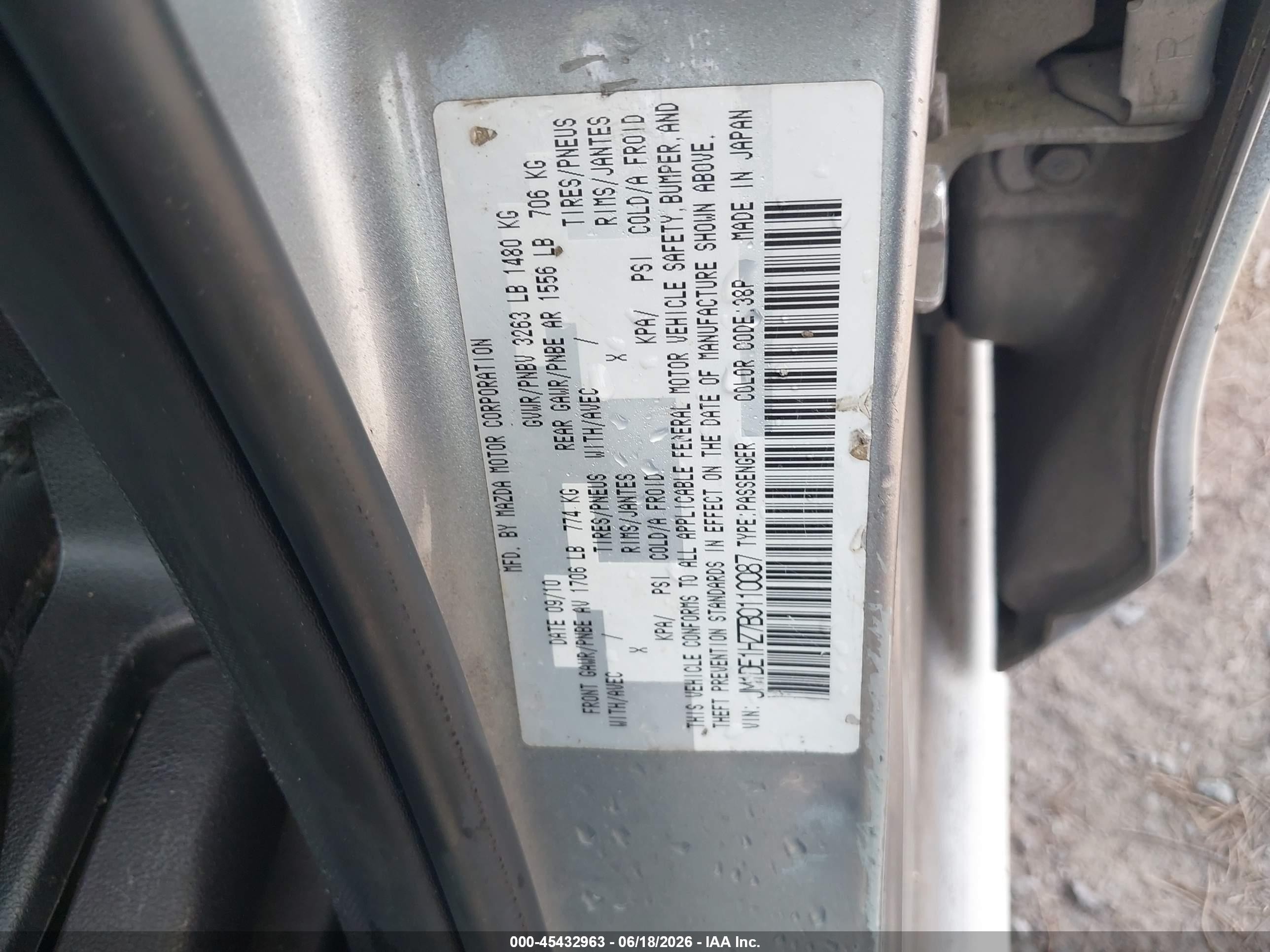 2011 Mazda Mazda2 Sport White vin: JM1DE1HZ7B0110087