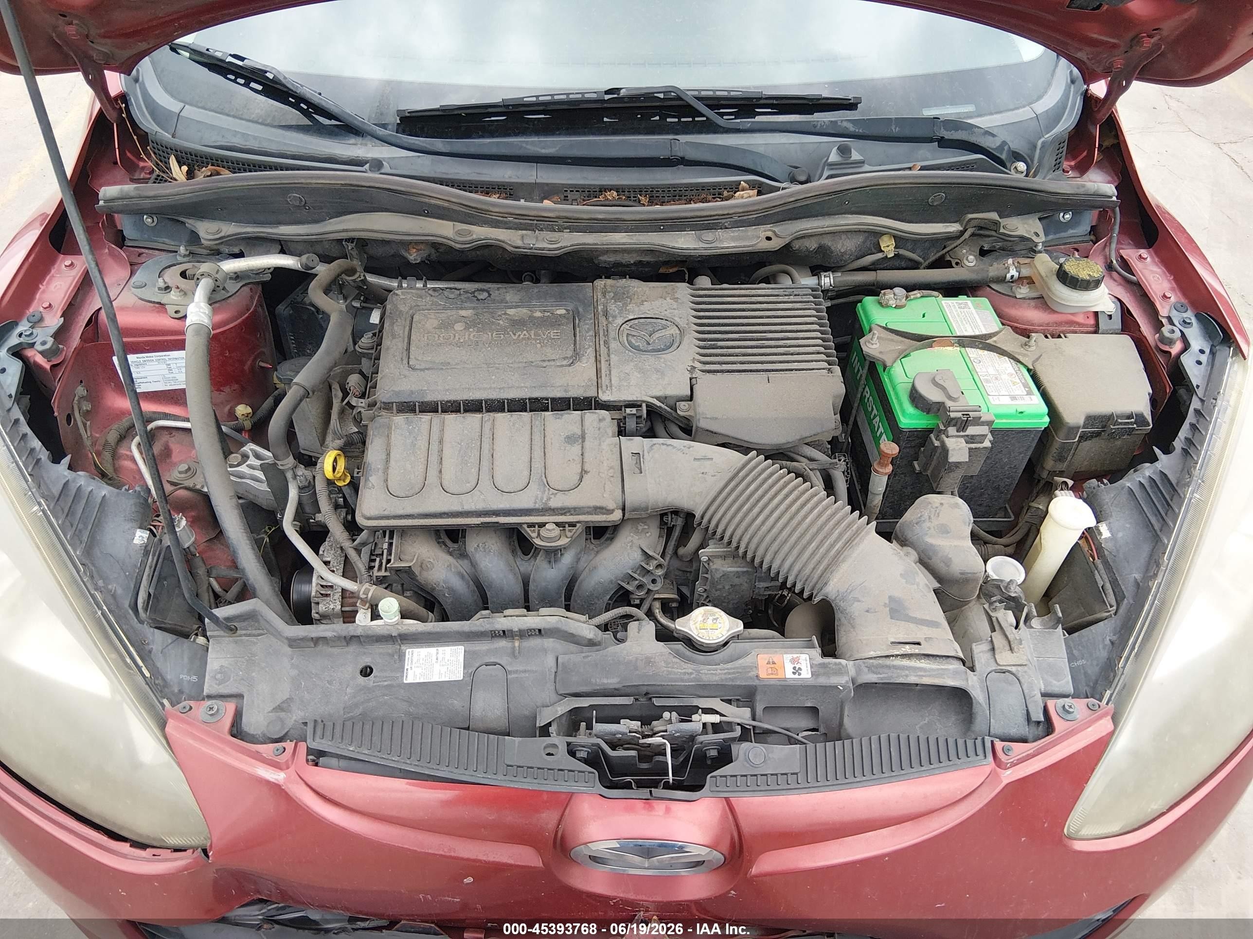 2014 Mazda Mazda2 Sport Burgundy vin: JM1DE1KY0E0171446
