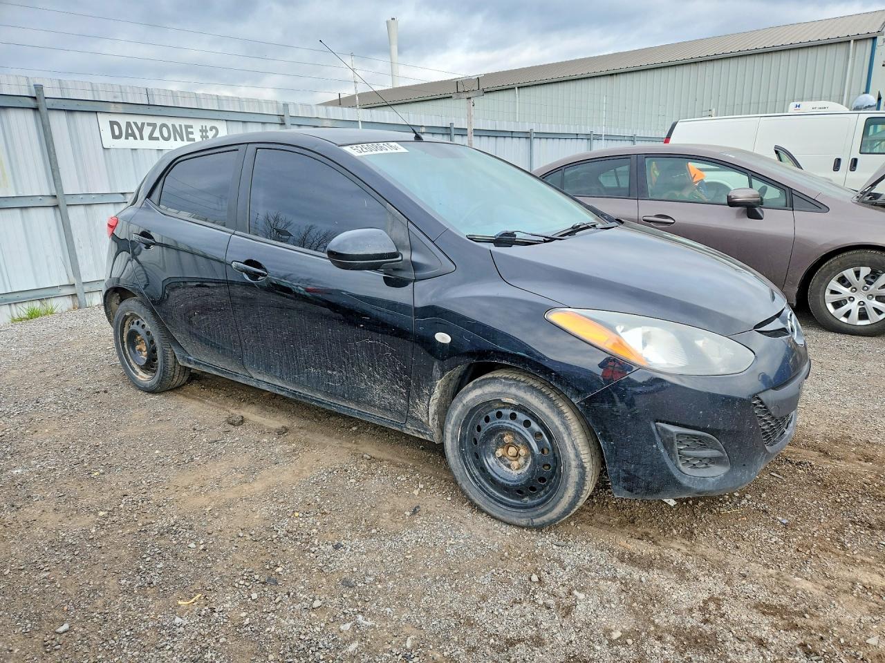 2012 Mazda Mazda 2 Black vin: JM1DE1KY1C0144821