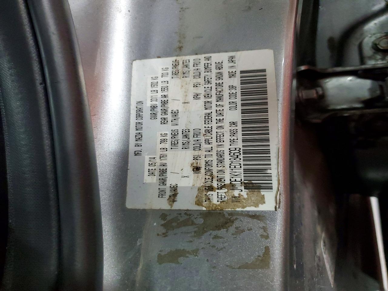 2014 Mazda Mazda2 Sport Gray vin: JM1DE1KY1E0184609