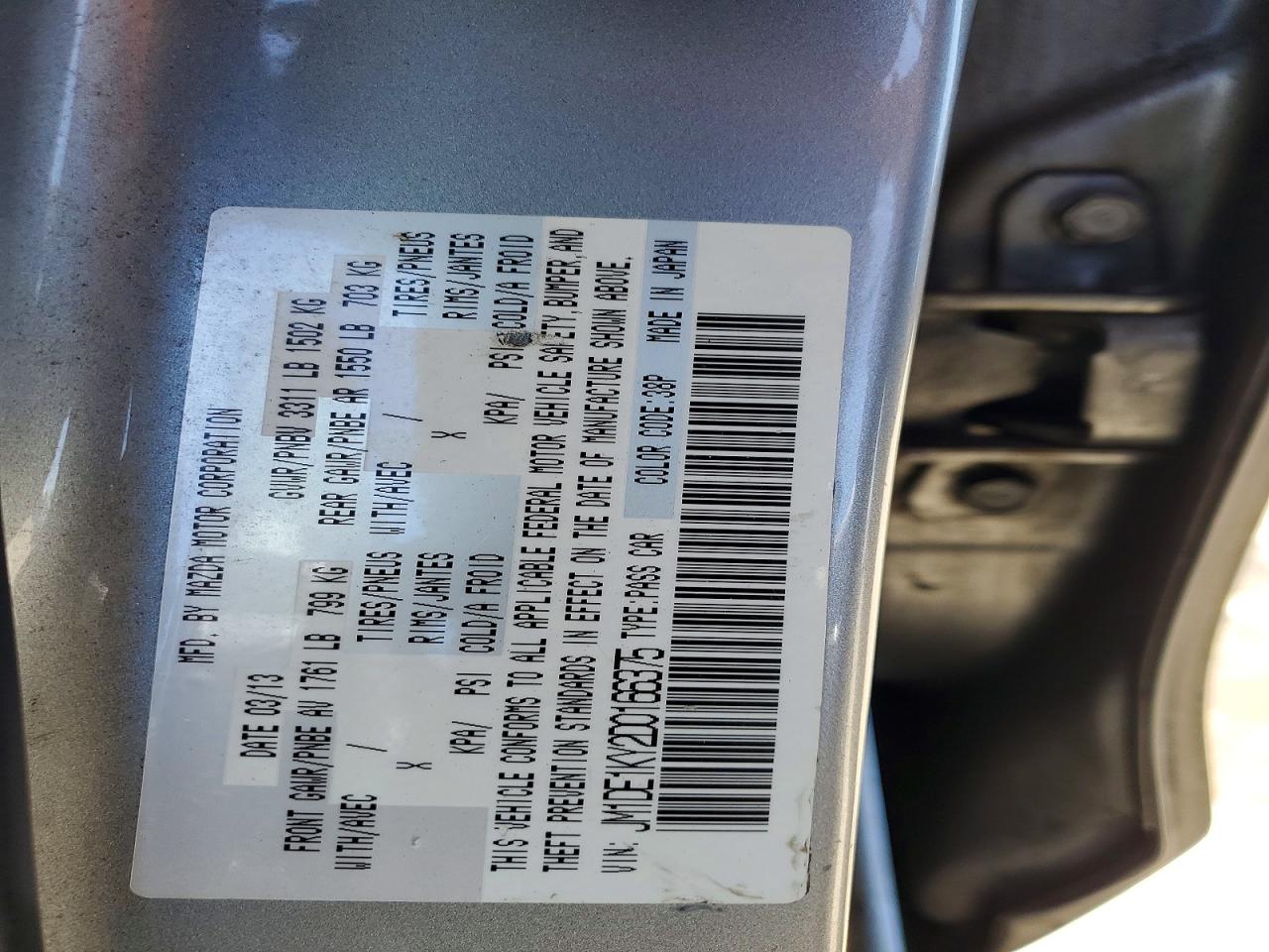 2013 Mazda Mazda2 Silver vin: JM1DE1KY2D0166375