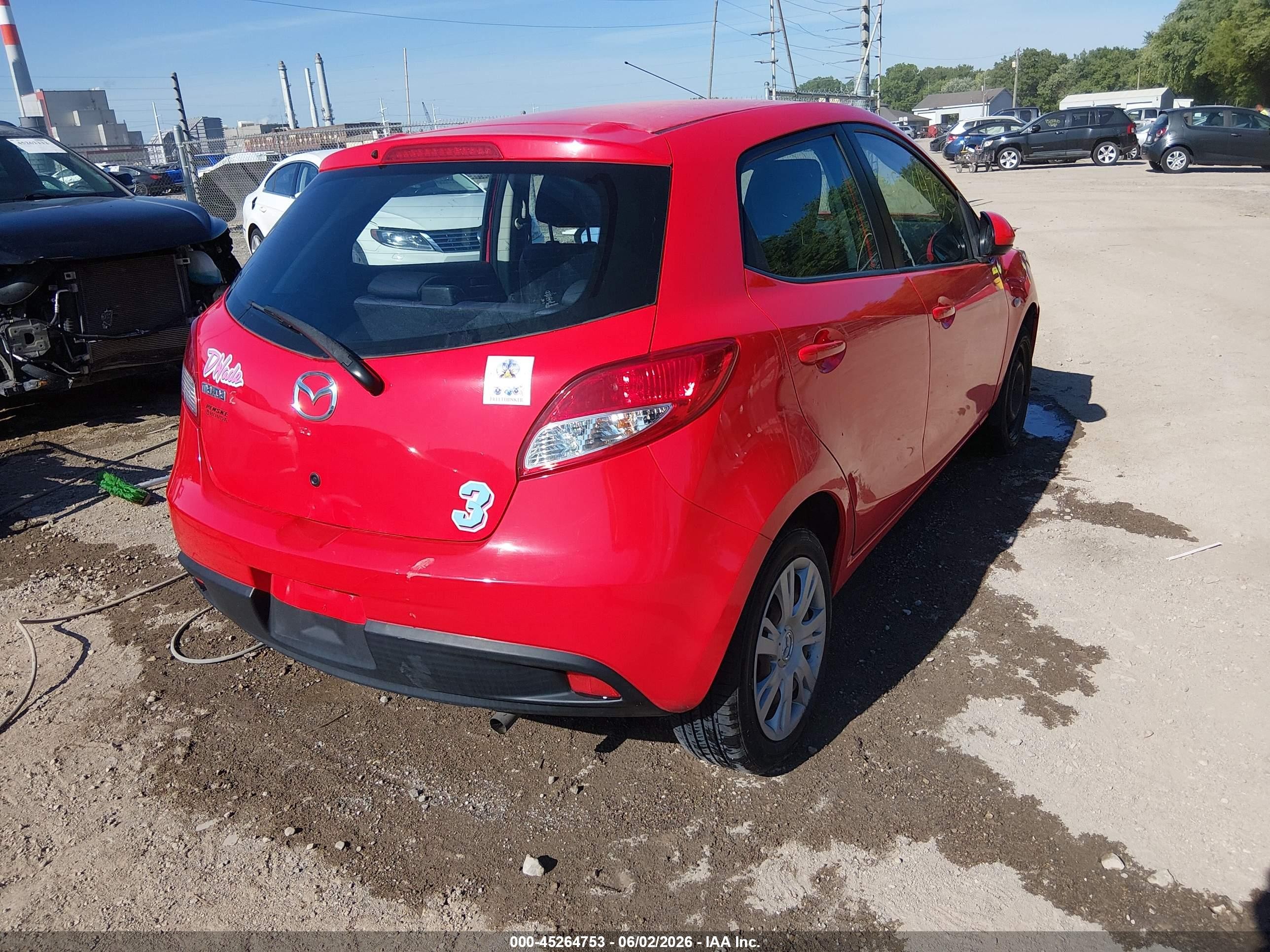 2013 Mazda Mazda2 Sport Красный vin: JM1DE1KY4D0164465