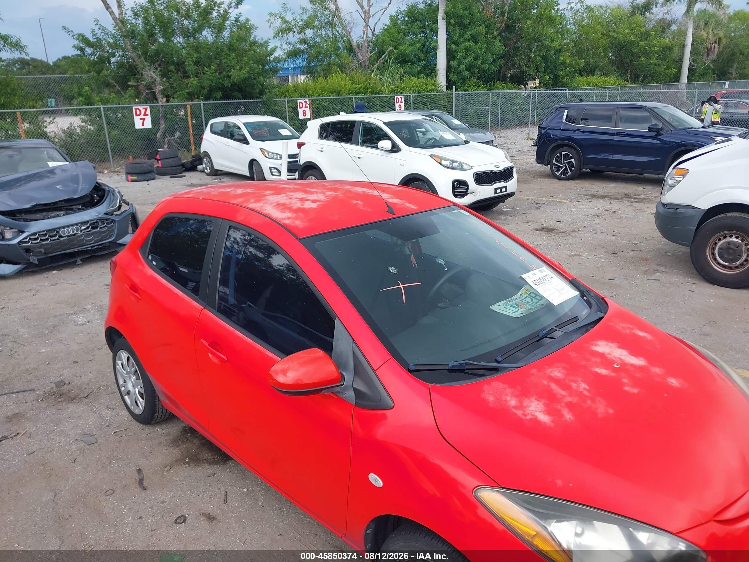 2013 Mazda Mazda2 Sport Красный vin: JM1DE1KY4D0170668