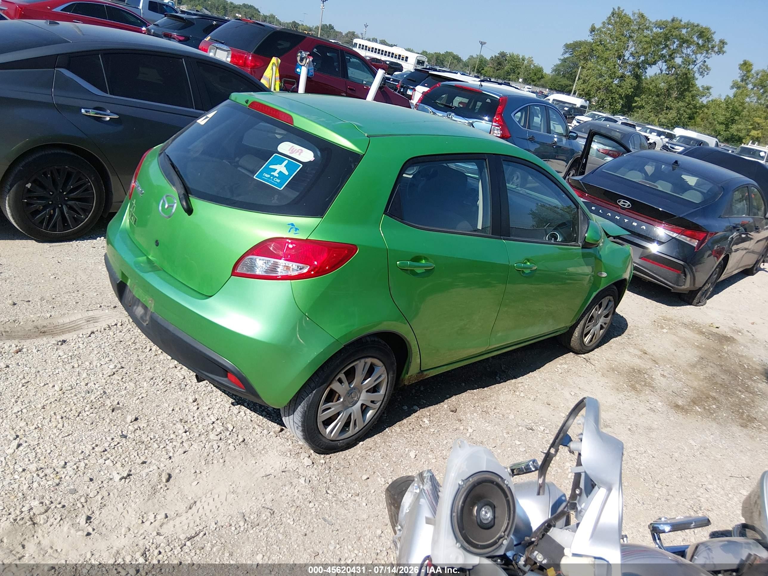 2012 Mazda Mazda2 Sport Green vin: JM1DE1KY5C0146247
