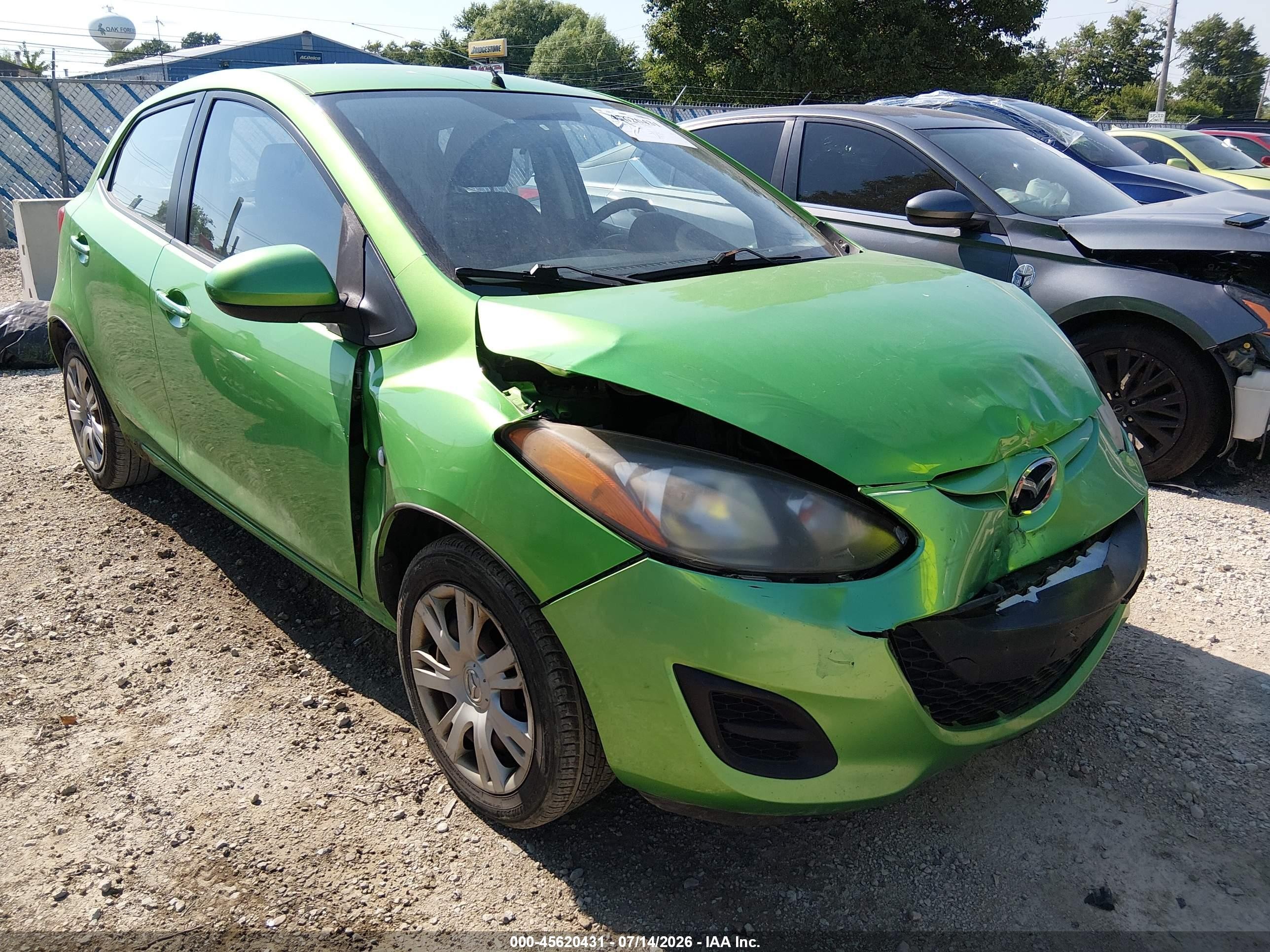 2012 Mazda Mazda2 Sport Green vin: JM1DE1KY5C0146247
