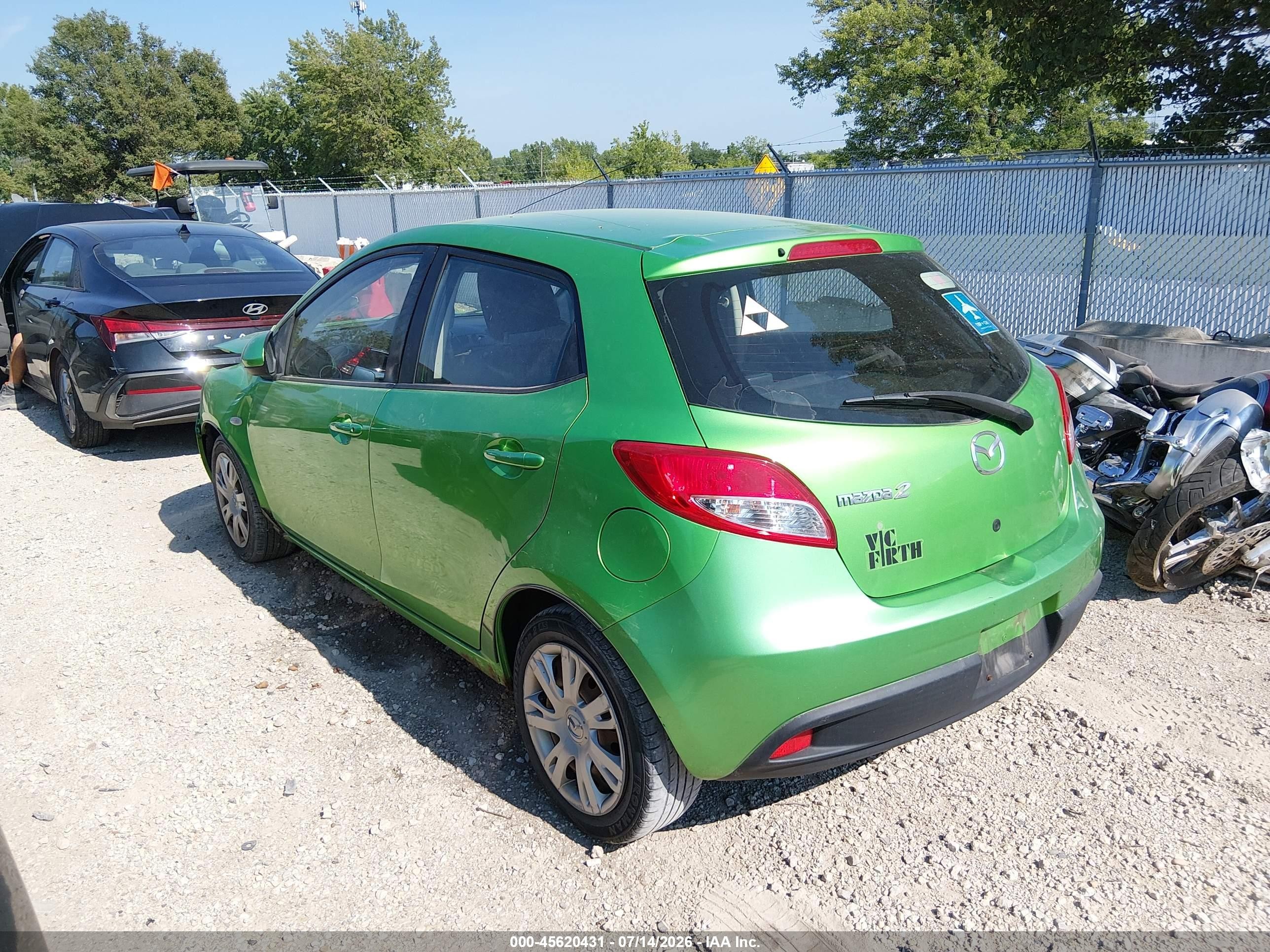 2012 Mazda Mazda2 Sport Green vin: JM1DE1KY5C0146247