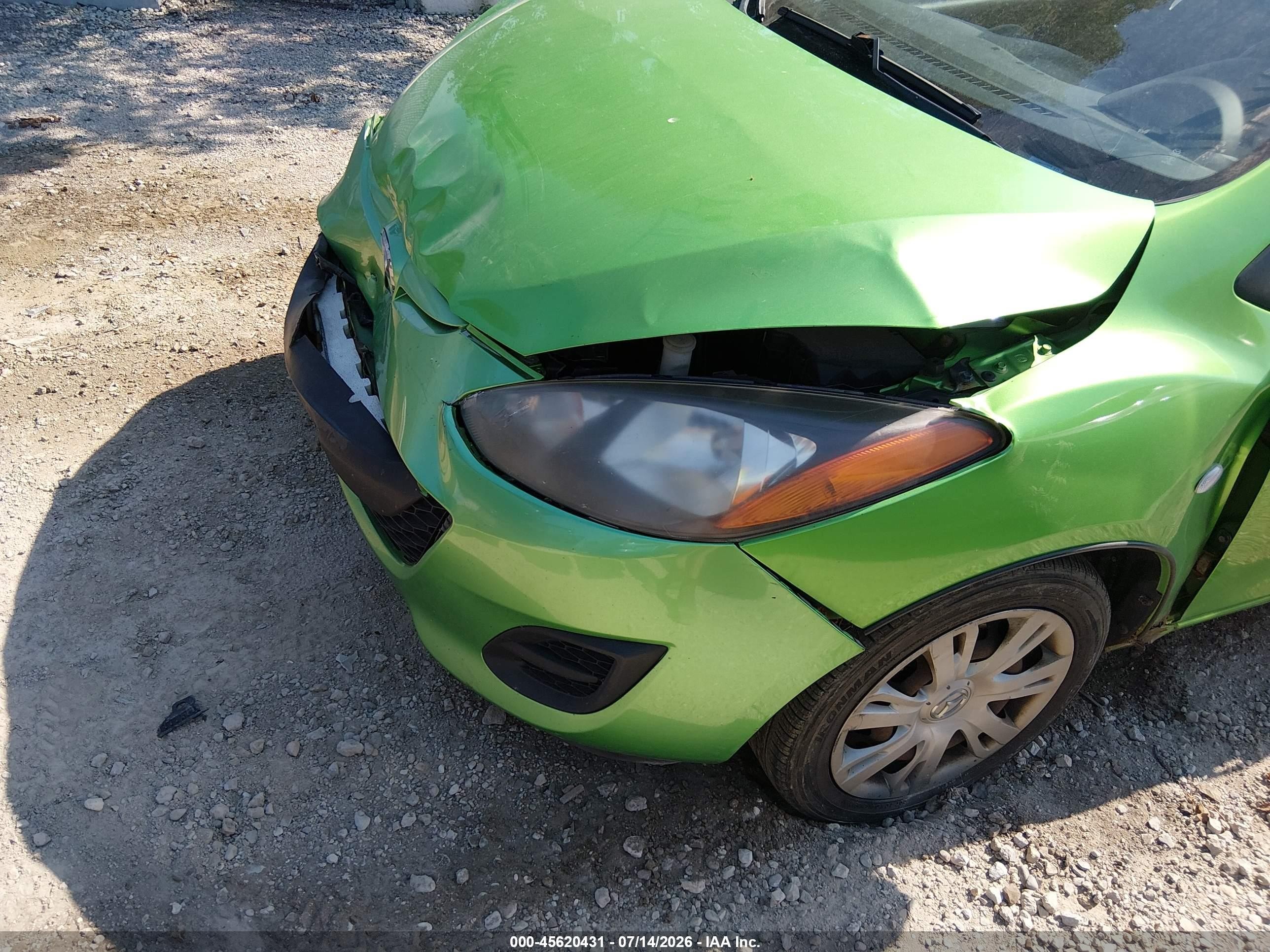 2012 Mazda Mazda2 Sport Green vin: JM1DE1KY5C0146247
