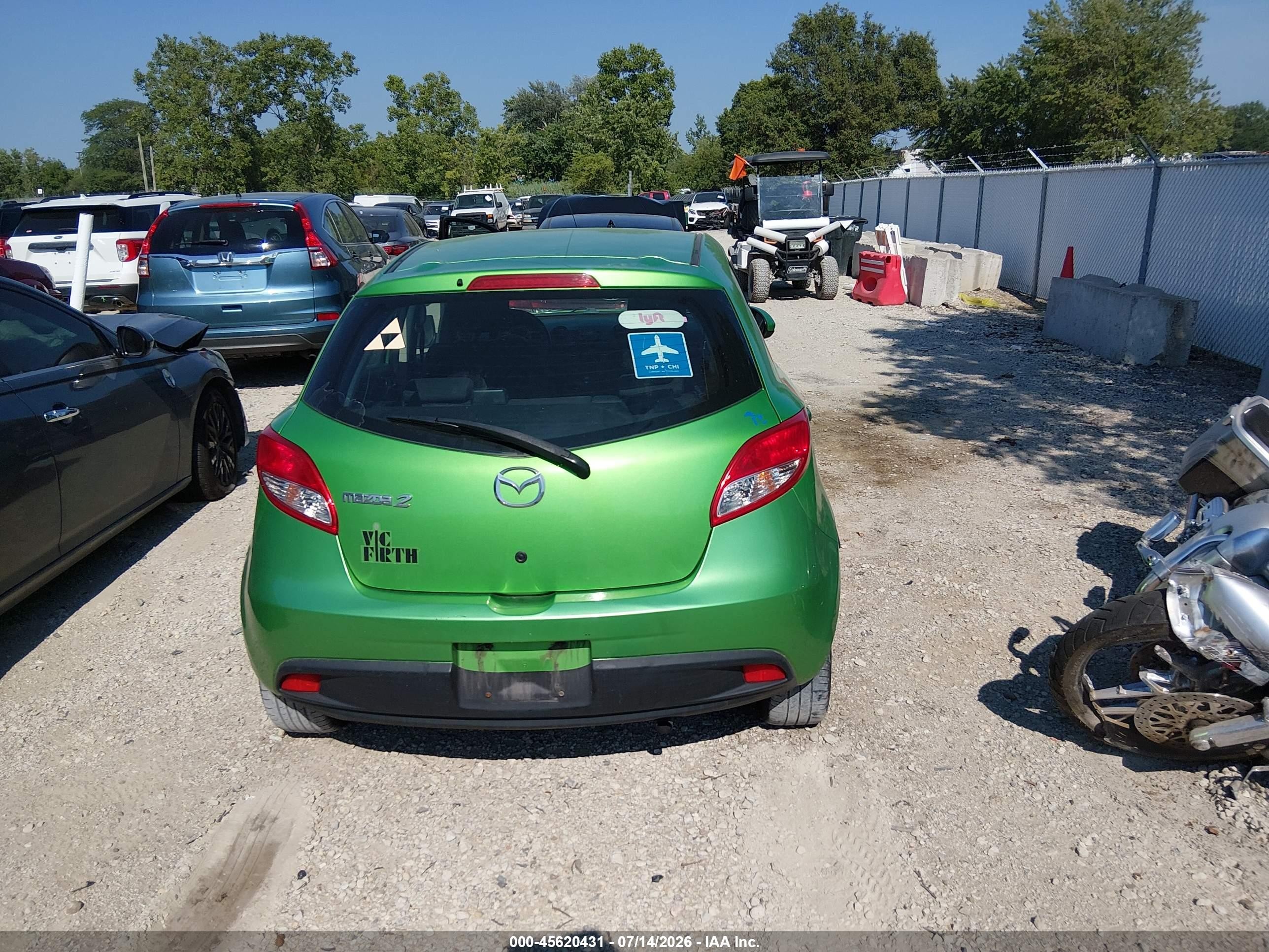 2012 Mazda Mazda2 Sport Green vin: JM1DE1KY5C0146247