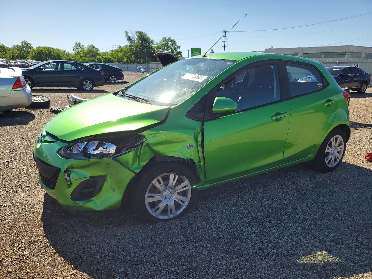 2013 Mazda Mazda2 Green vin: JM1DE1KY6D0154956