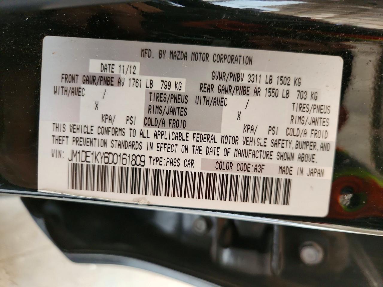 2013 Mazda Mazda2 Черный vin: JM1DE1KY6D0161809