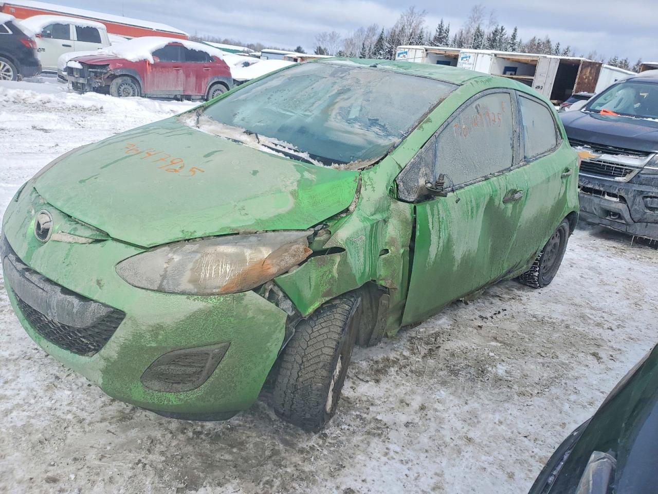2013 Mazda Mazda 2 Green vin: JM1DE1KY7D0168834