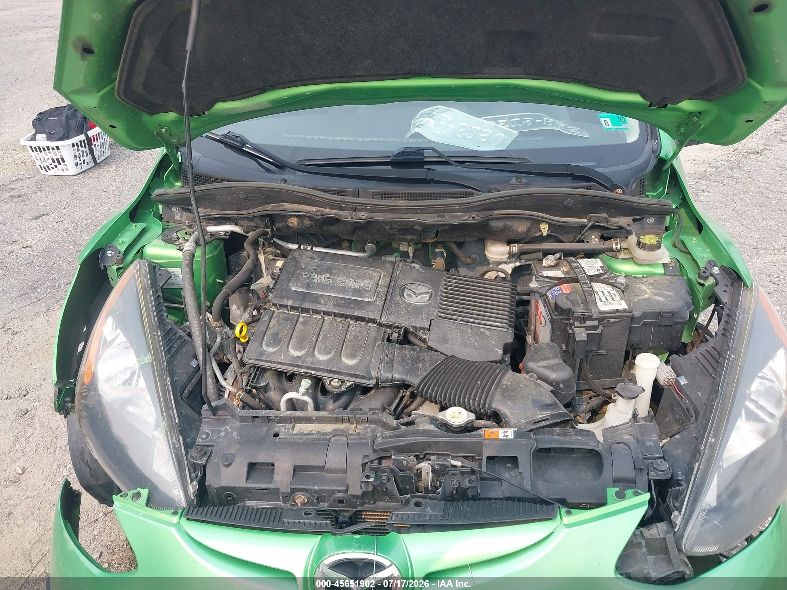 2013 Mazda Mazda2 Sport Green vin: JM1DE1KY8D0152934