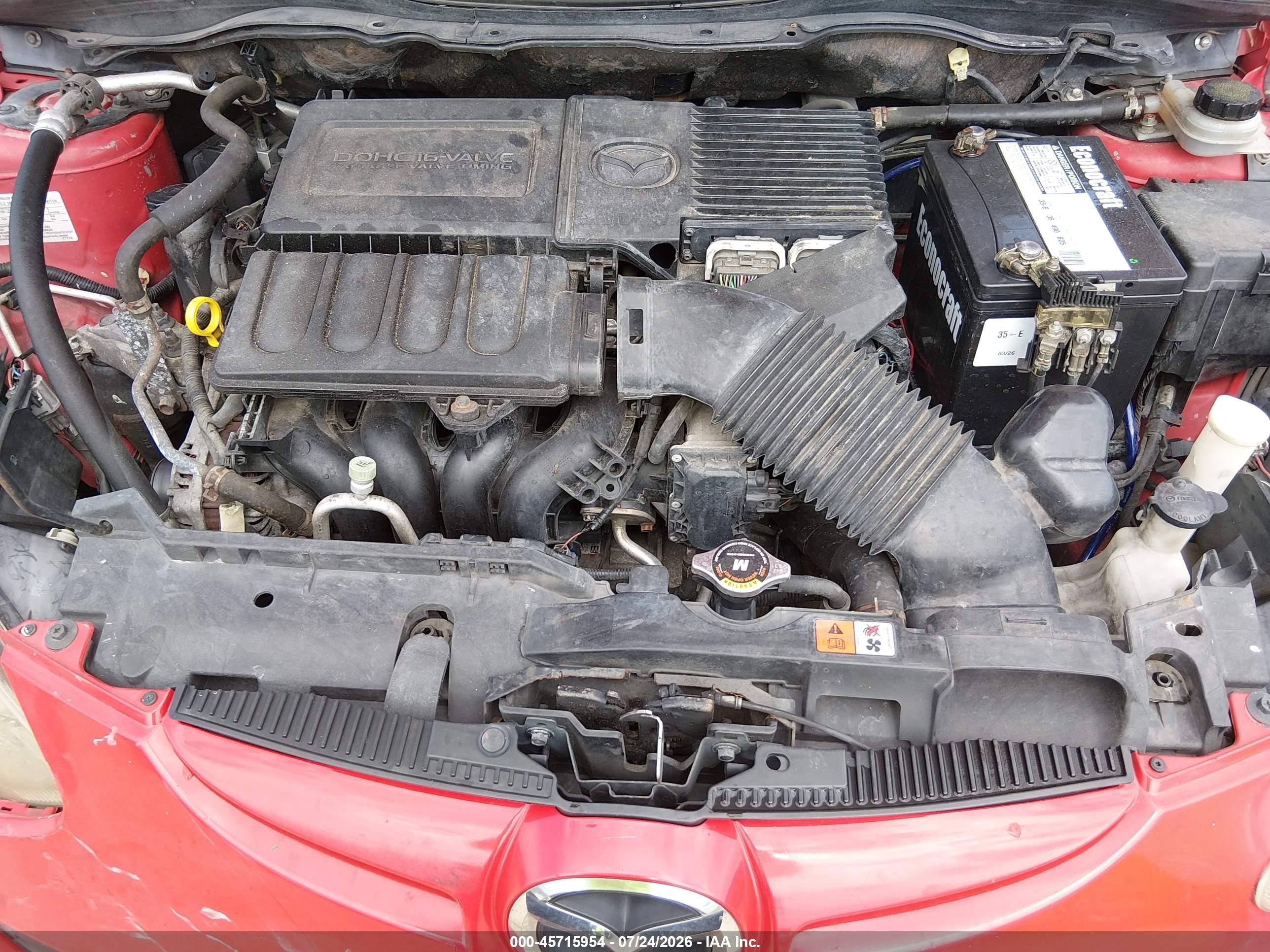 2012 Mazda Mazda2 Sport Red vin: JM1DE1KYXC0140167