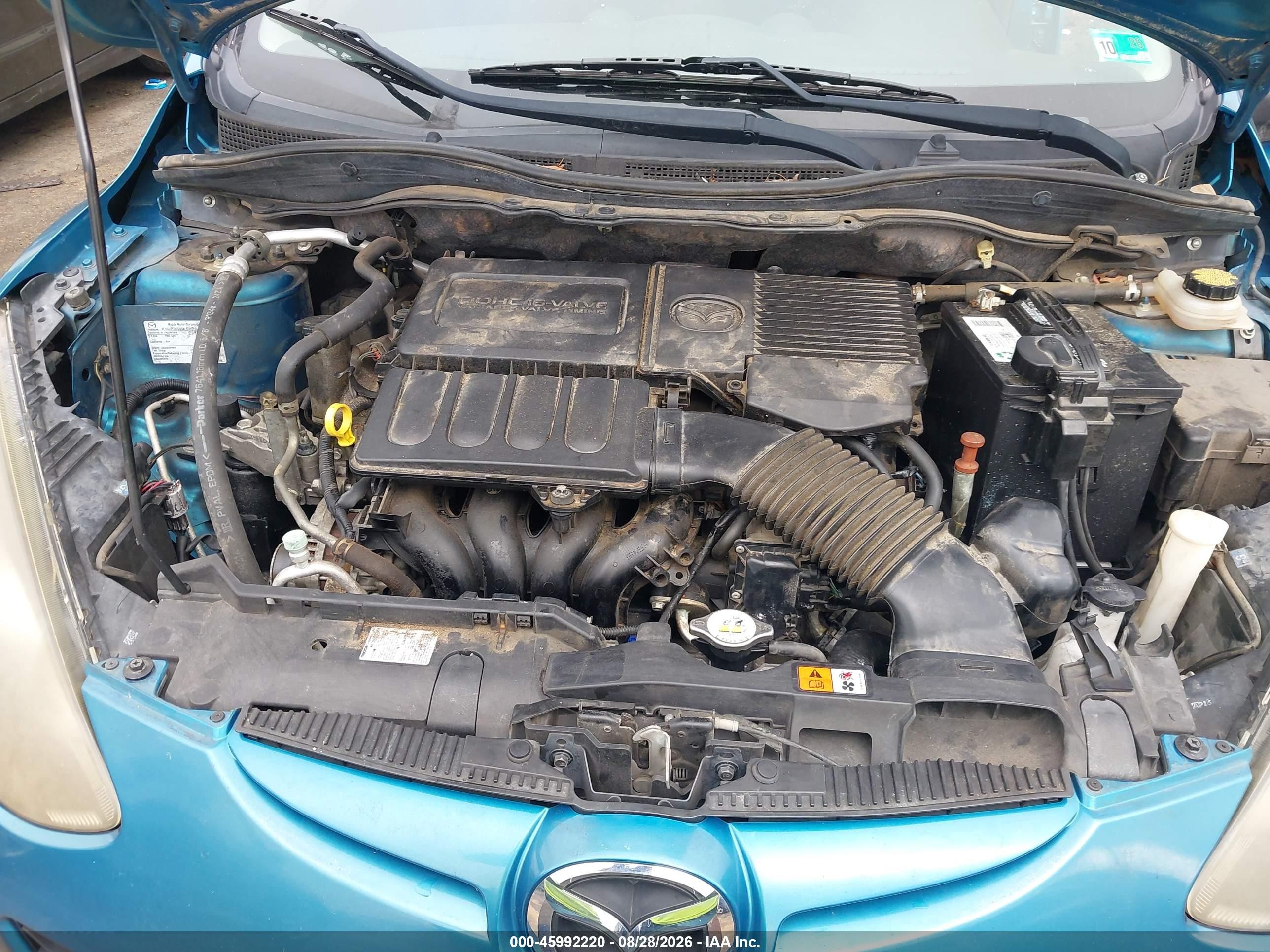 2012 Mazda Mazda2 Sport Blue vin: JM1DE1KYXC0142226