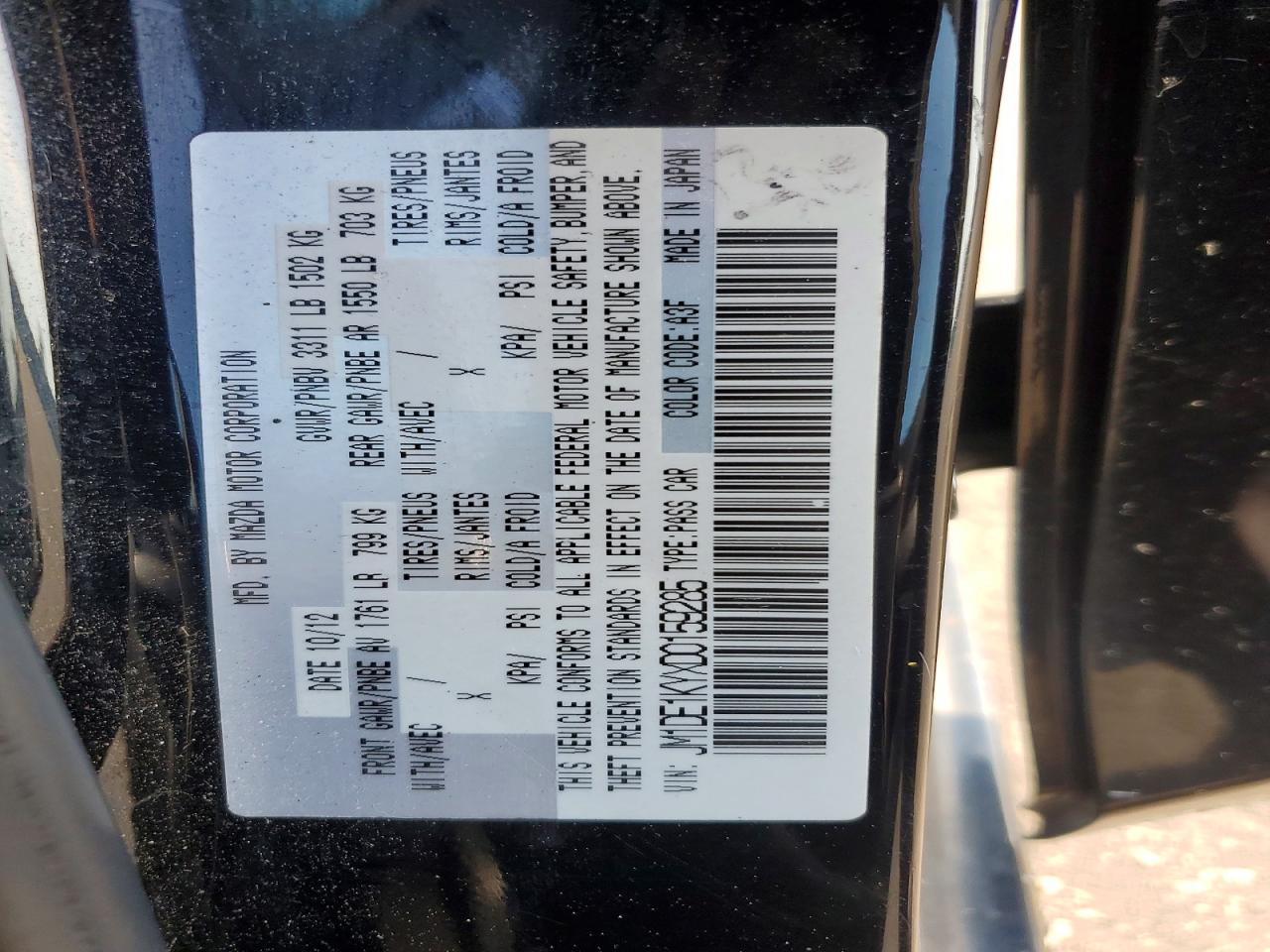 2013 Mazda Mazda2 Black vin: JM1DE1KYXD0159285