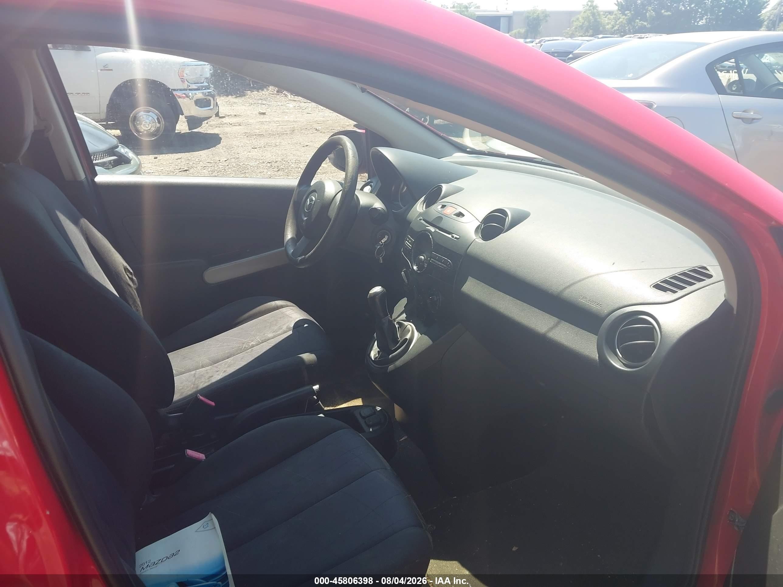2012 Mazda Mazda2 Sport Красный vin: JM1DE1KZ0C0133219