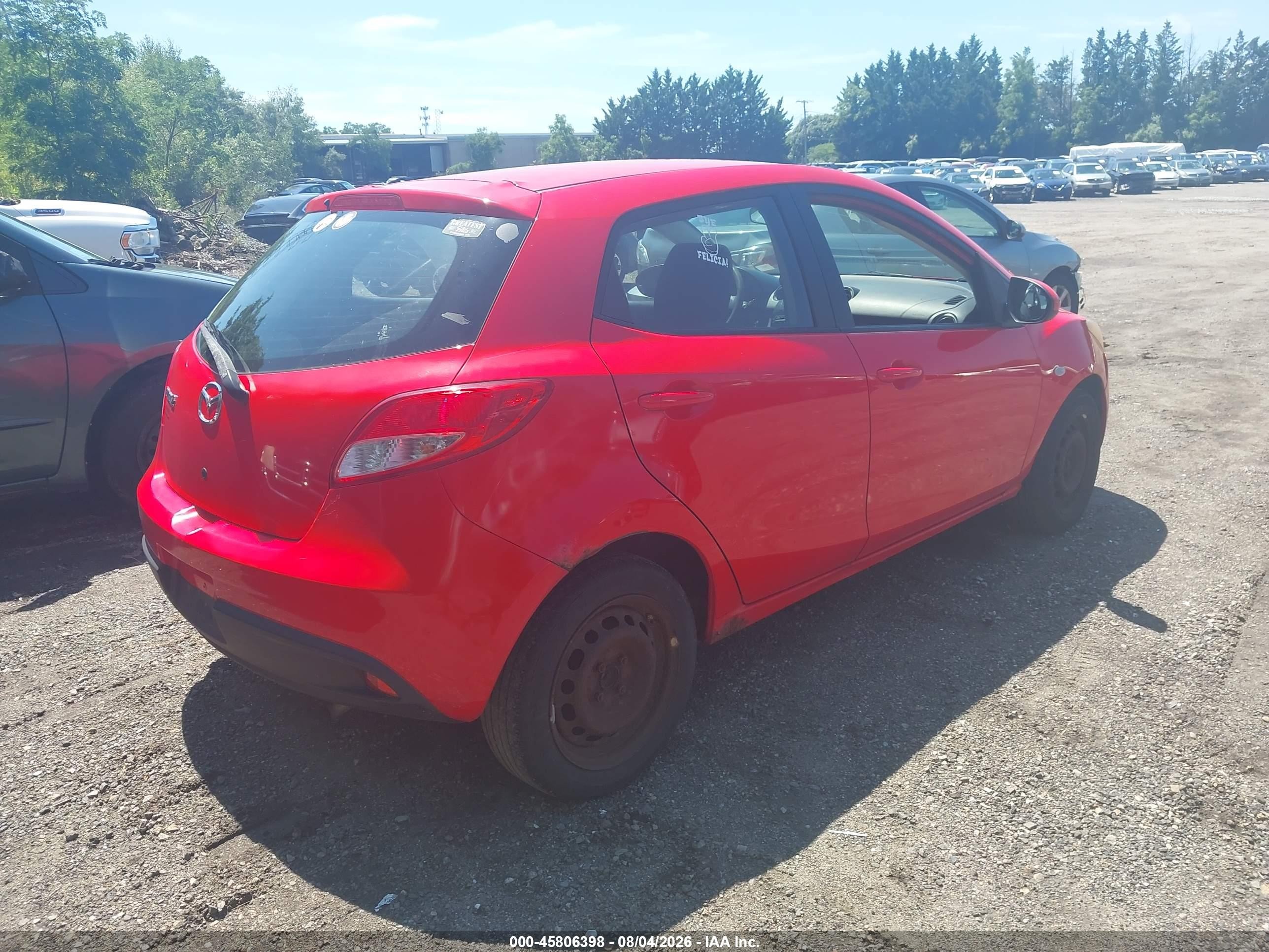 2012 Mazda Mazda2 Sport Красный vin: JM1DE1KZ0C0133219