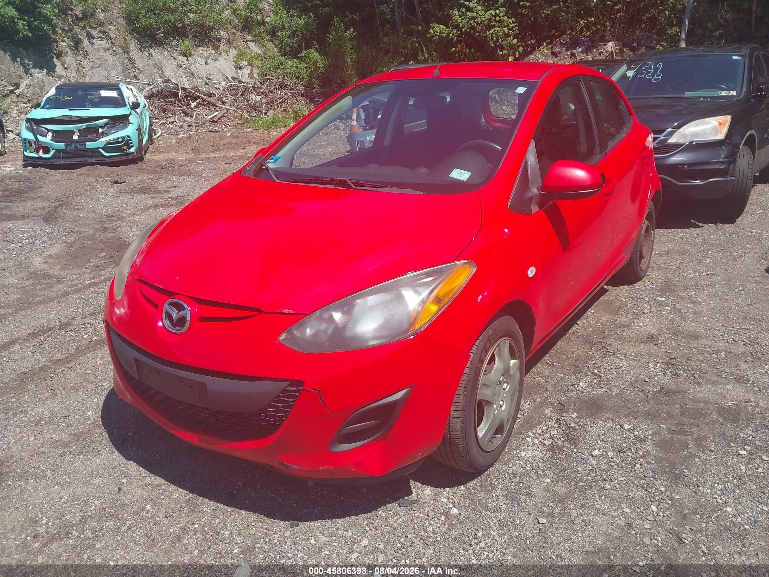 2012 Mazda Mazda2 Sport Красный vin: JM1DE1KZ0C0133219
