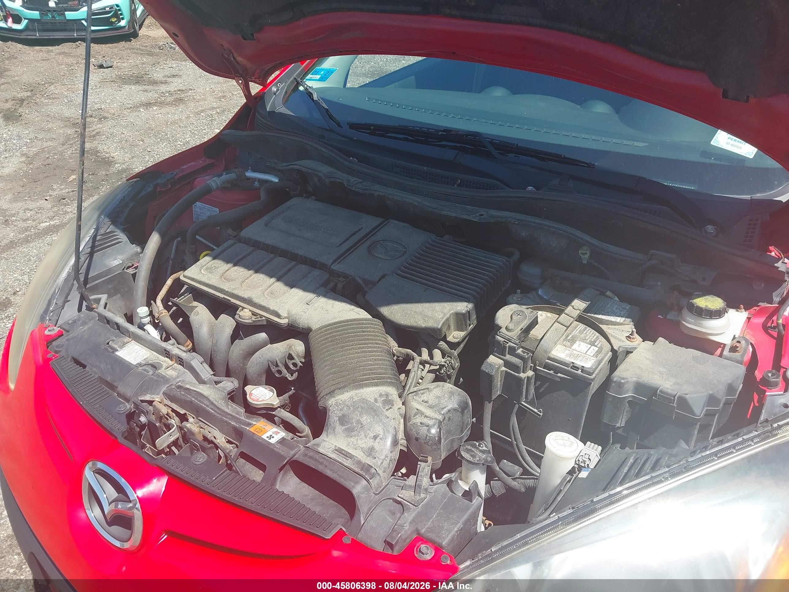 2012 Mazda Mazda2 Sport Красный vin: JM1DE1KZ0C0133219
