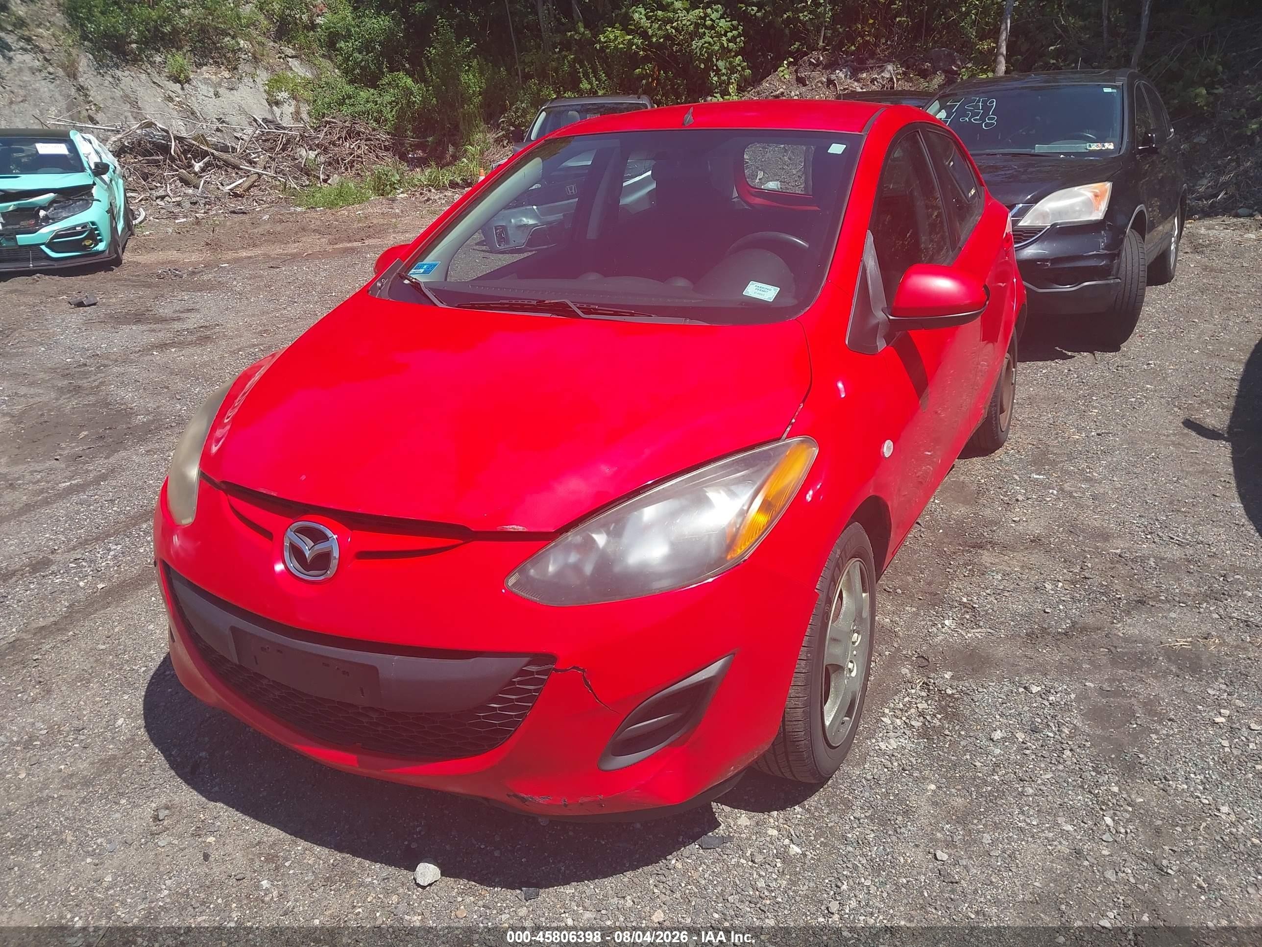 2012 Mazda Mazda2 Sport Красный vin: JM1DE1KZ0C0133219