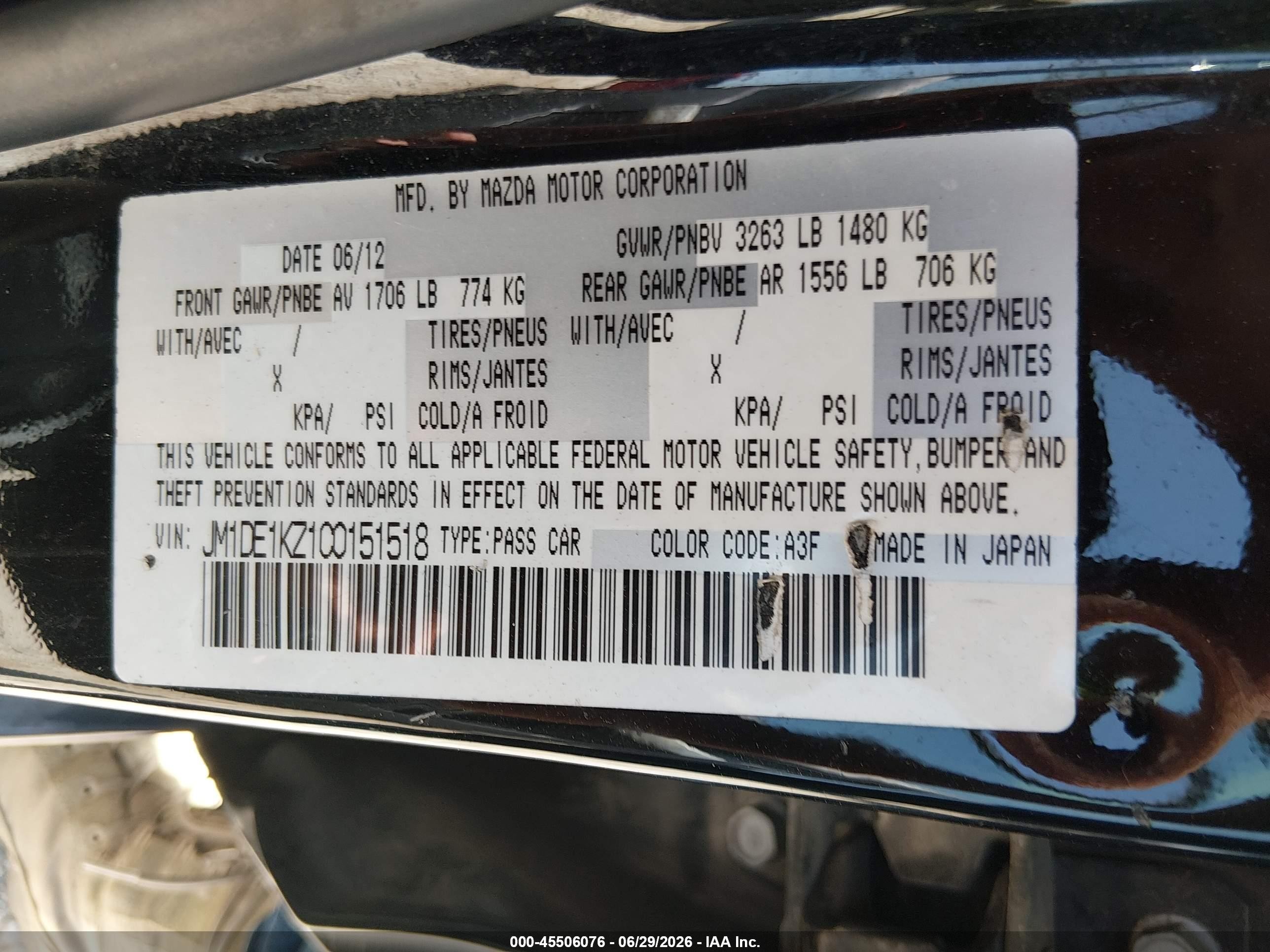 2012 Mazda Mazda2 Sport Black vin: JM1DE1KZ1C0151518