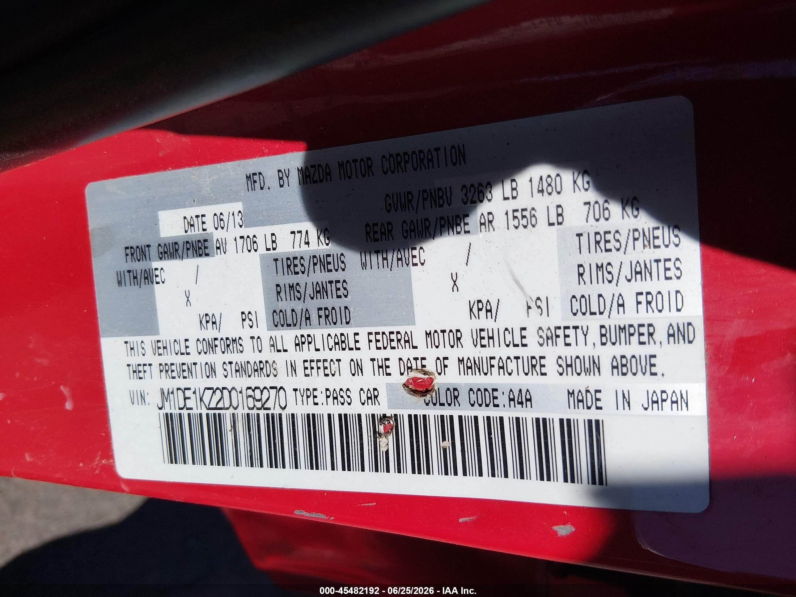 2013 Mazda Mazda2 Sport Red vin: JM1DE1KZ2D0169270