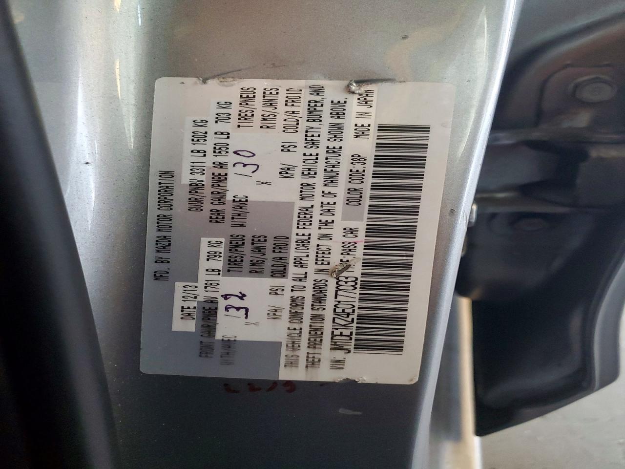 2014 Mazda Mazda2 Sport Silver vin: JM1DE1KZ4E0177033