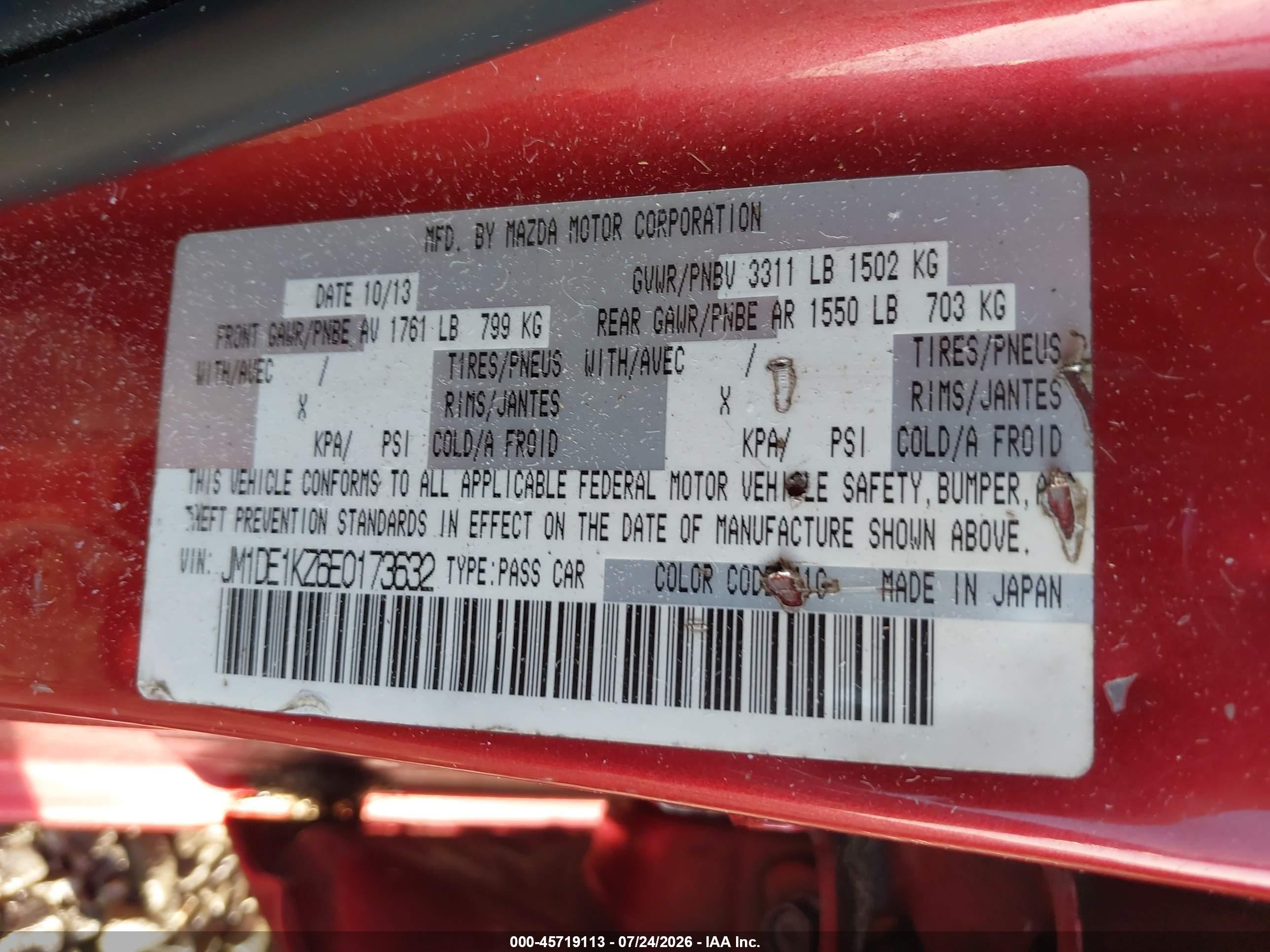 2014 Mazda Mazda2 Sport Maroon vin: JM1DE1KZ6E0173632