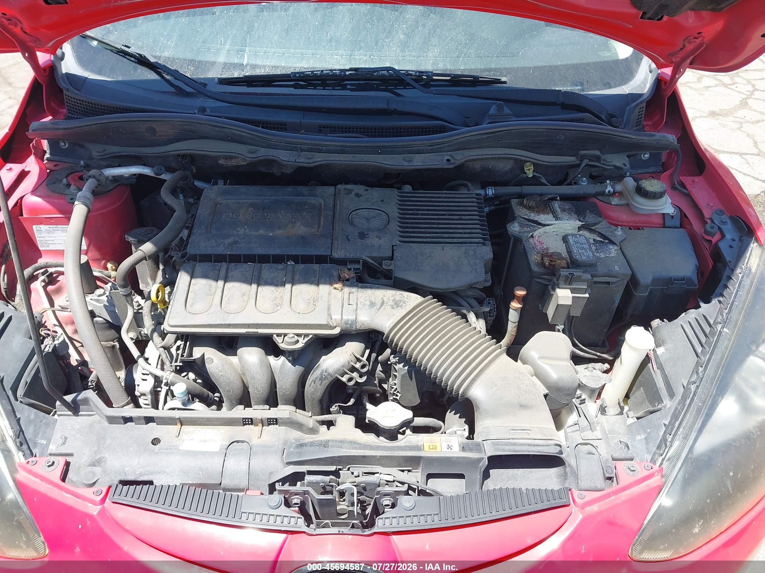 2014 Mazda Mazda2 Sport Красный vin: JM1DE1KZXE0174301