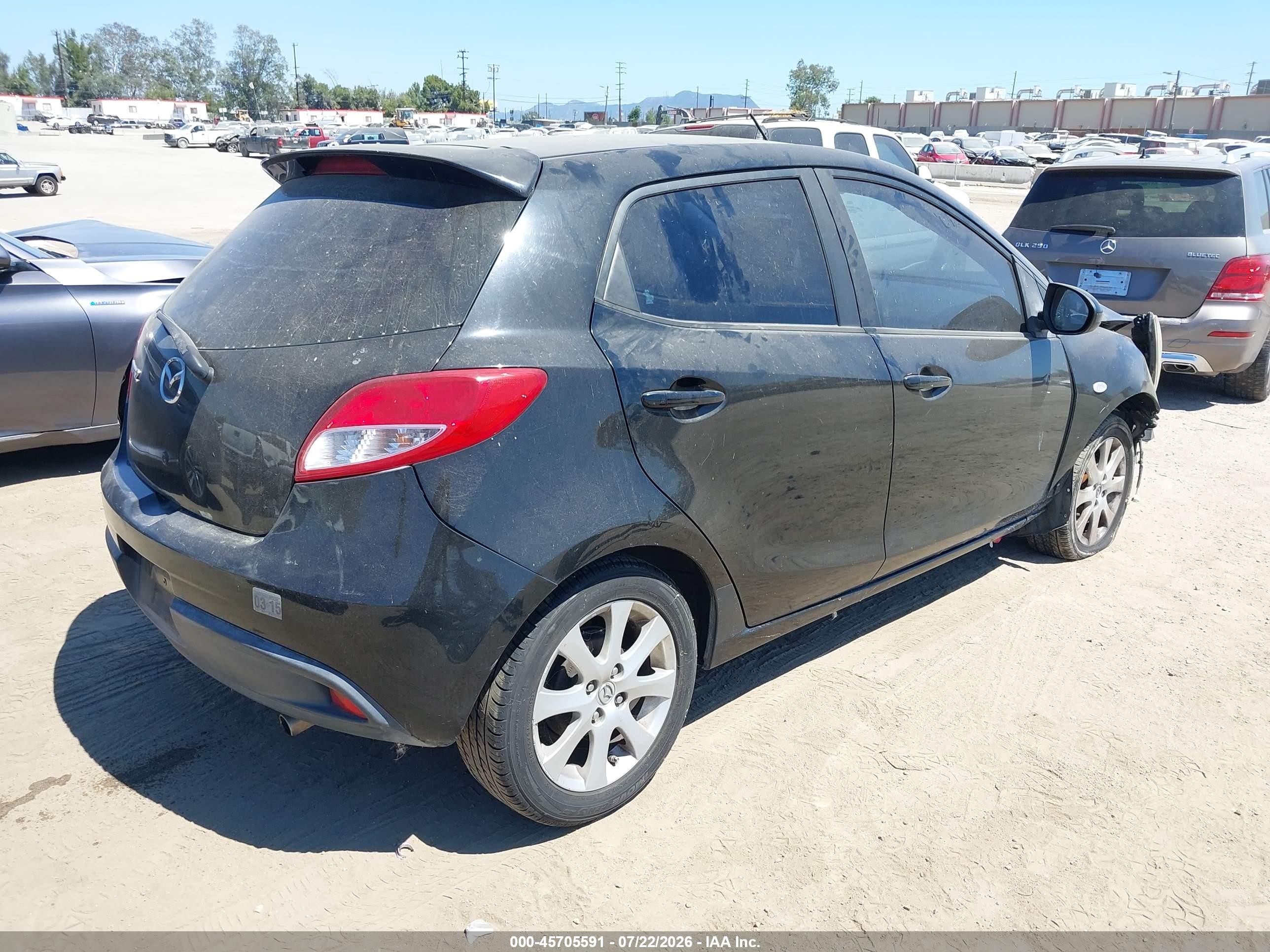 2012 Mazda Mazda2 Touring Black vin: JM1DE1LY7C0140738