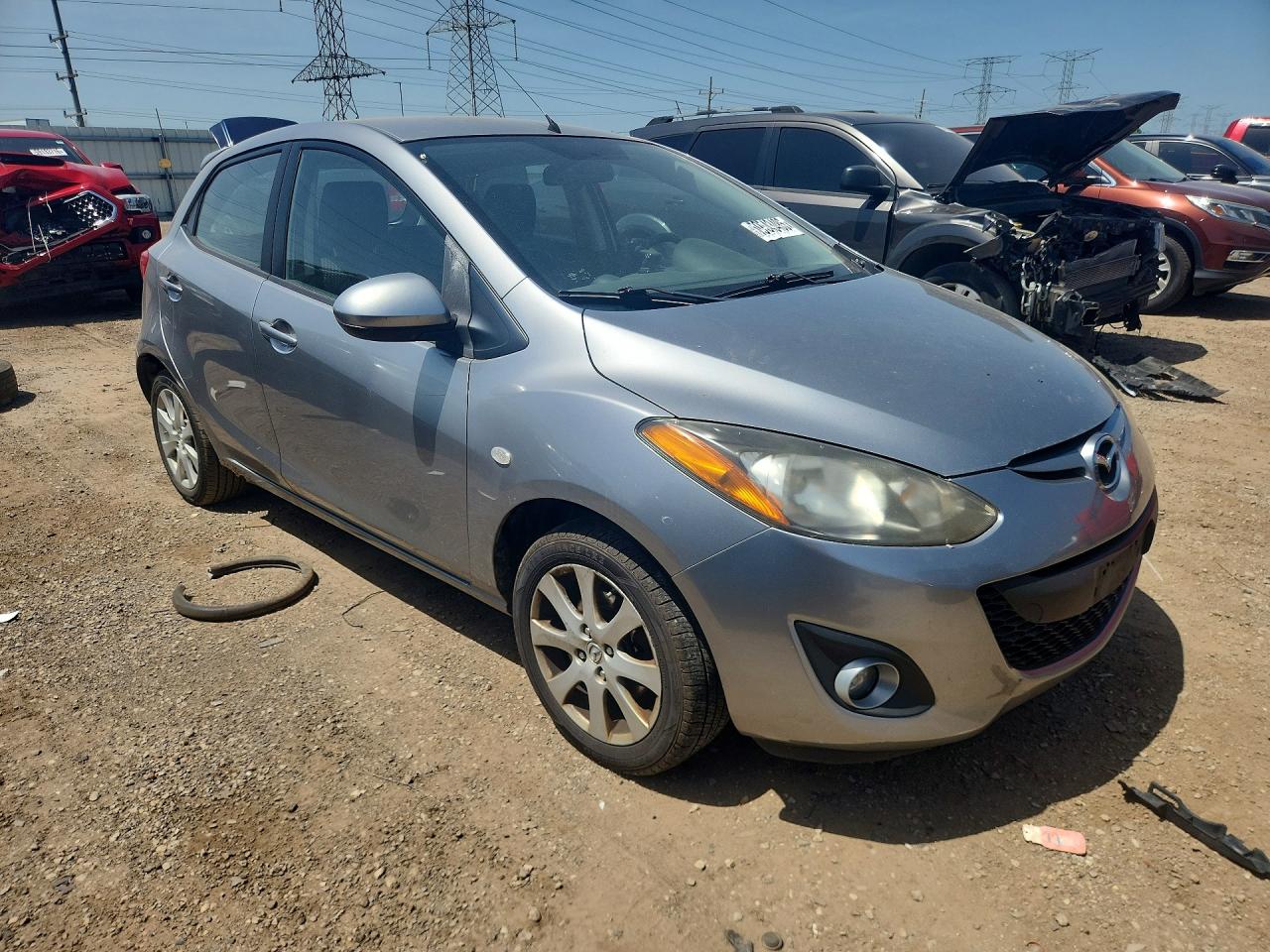 2012 Mazda Mazda2 Silver vin: JM1DE1LY8C0146287