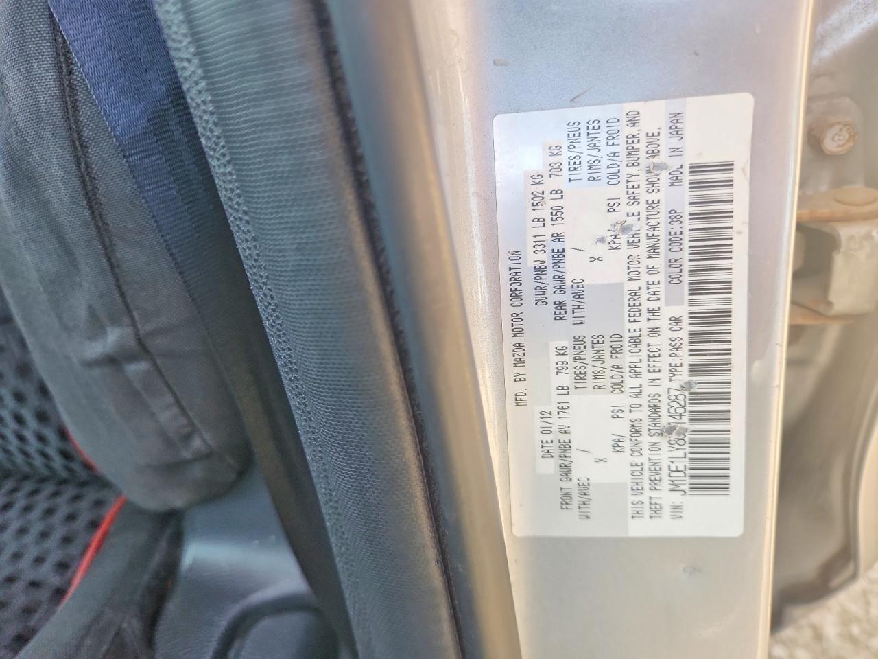 2012 Mazda Mazda2 Silver vin: JM1DE1LY8C0146287