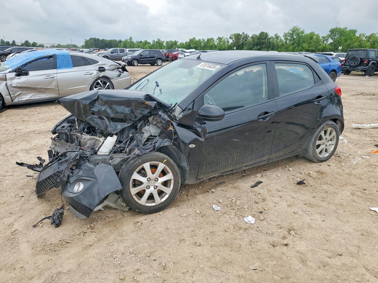 2012 Mazda Mazda2 Black vin: JM1DE1LZ7C0140425