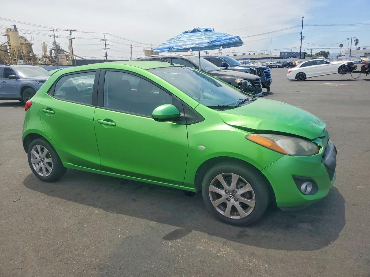 2013 Mazda Mazda2 Green vin: JM1DE1LZ7D0160062