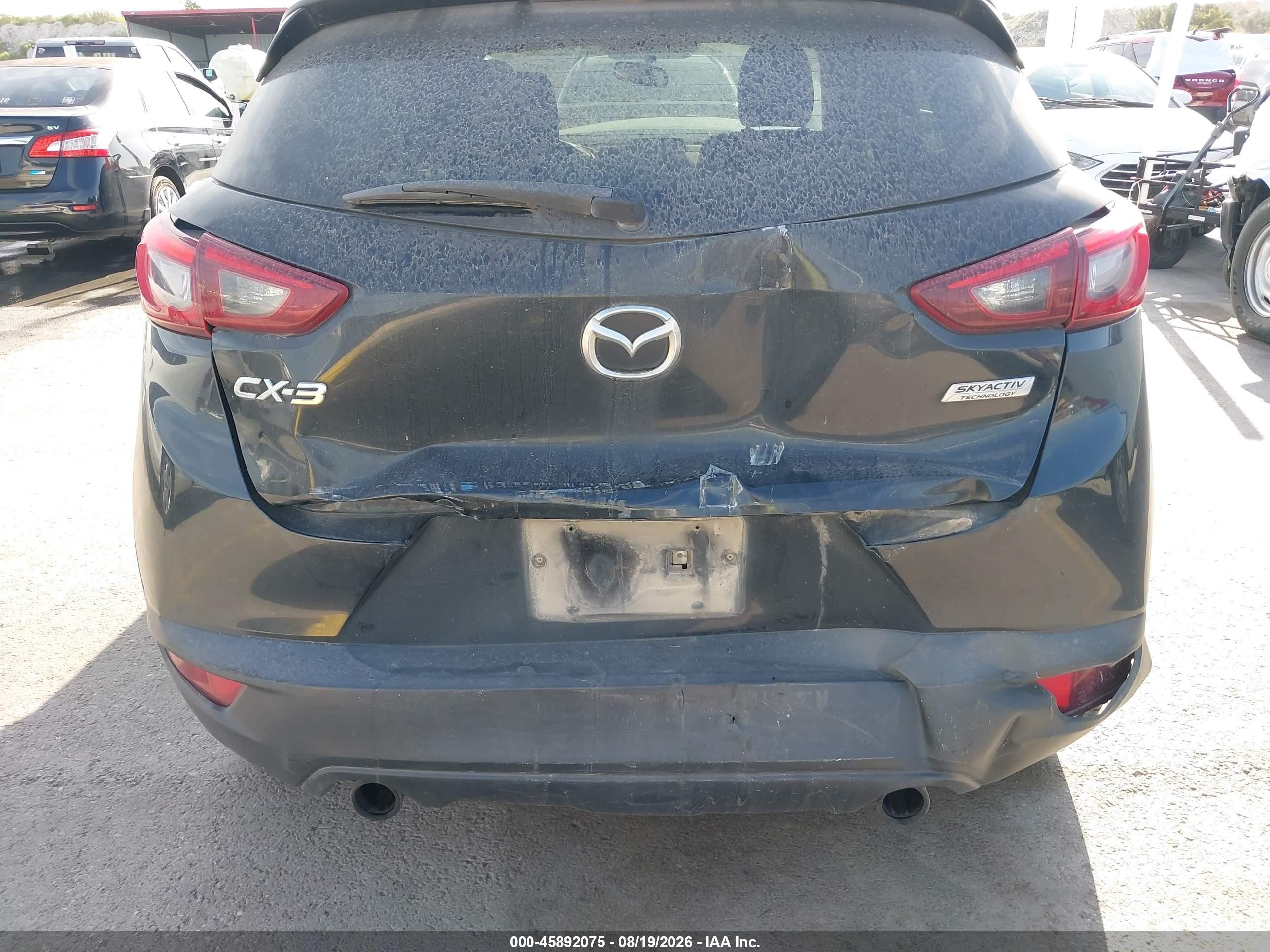 2016 Mazda Cx-3 Sport Black vin: JM1DKDB77G0137024